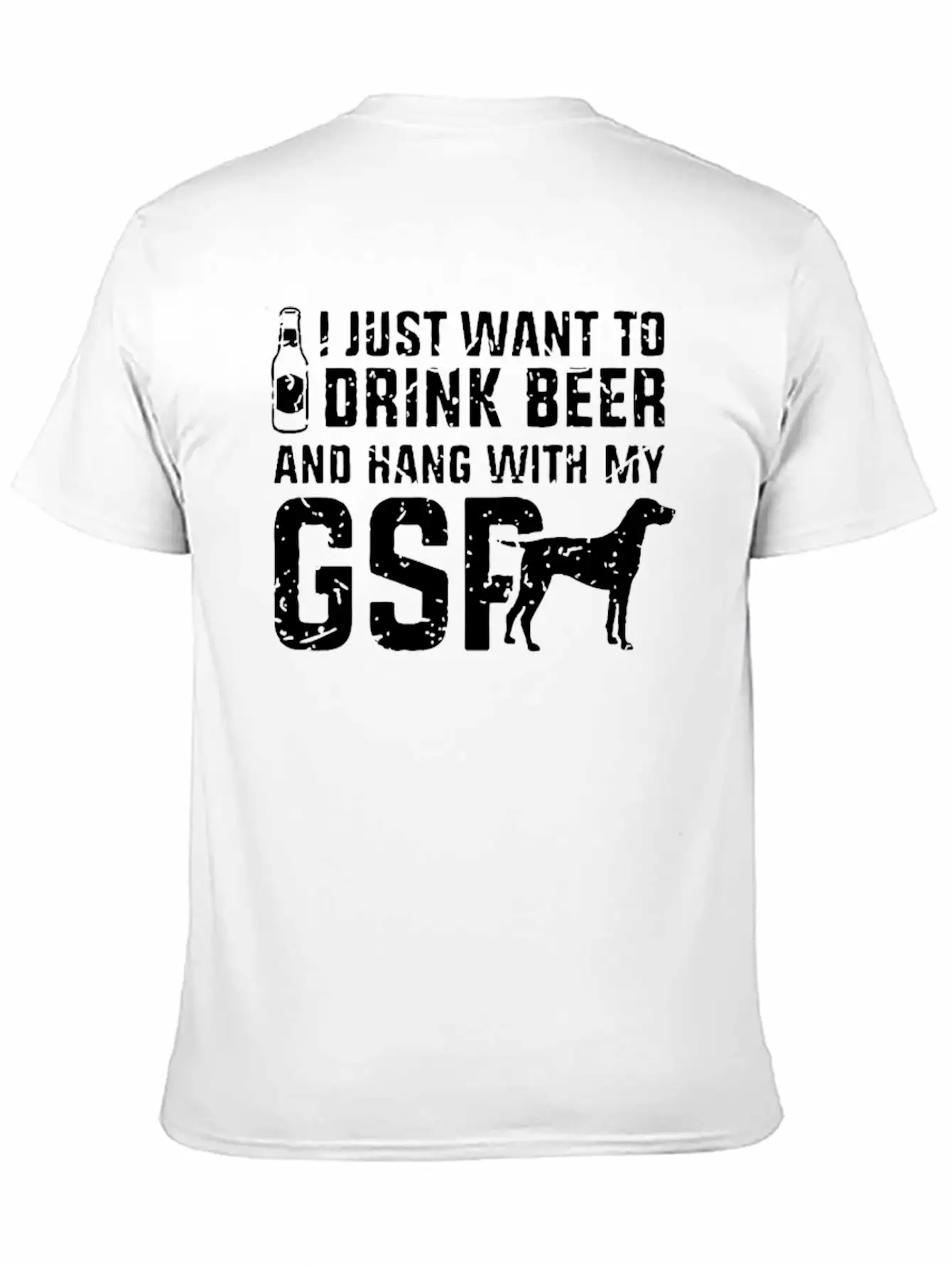 Drink Beer And Hand With My Great GSP Dog Breathable Soft Cotton T-Shirt – Timeless Casual Look