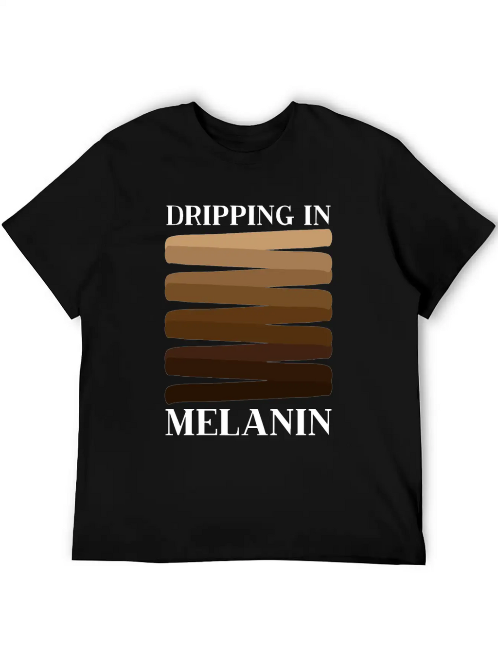Dripping In Melanin African American Melanin Queen Unisex Short Sleeve Soft Cotton T-Shirt – Casual Everyday Wear