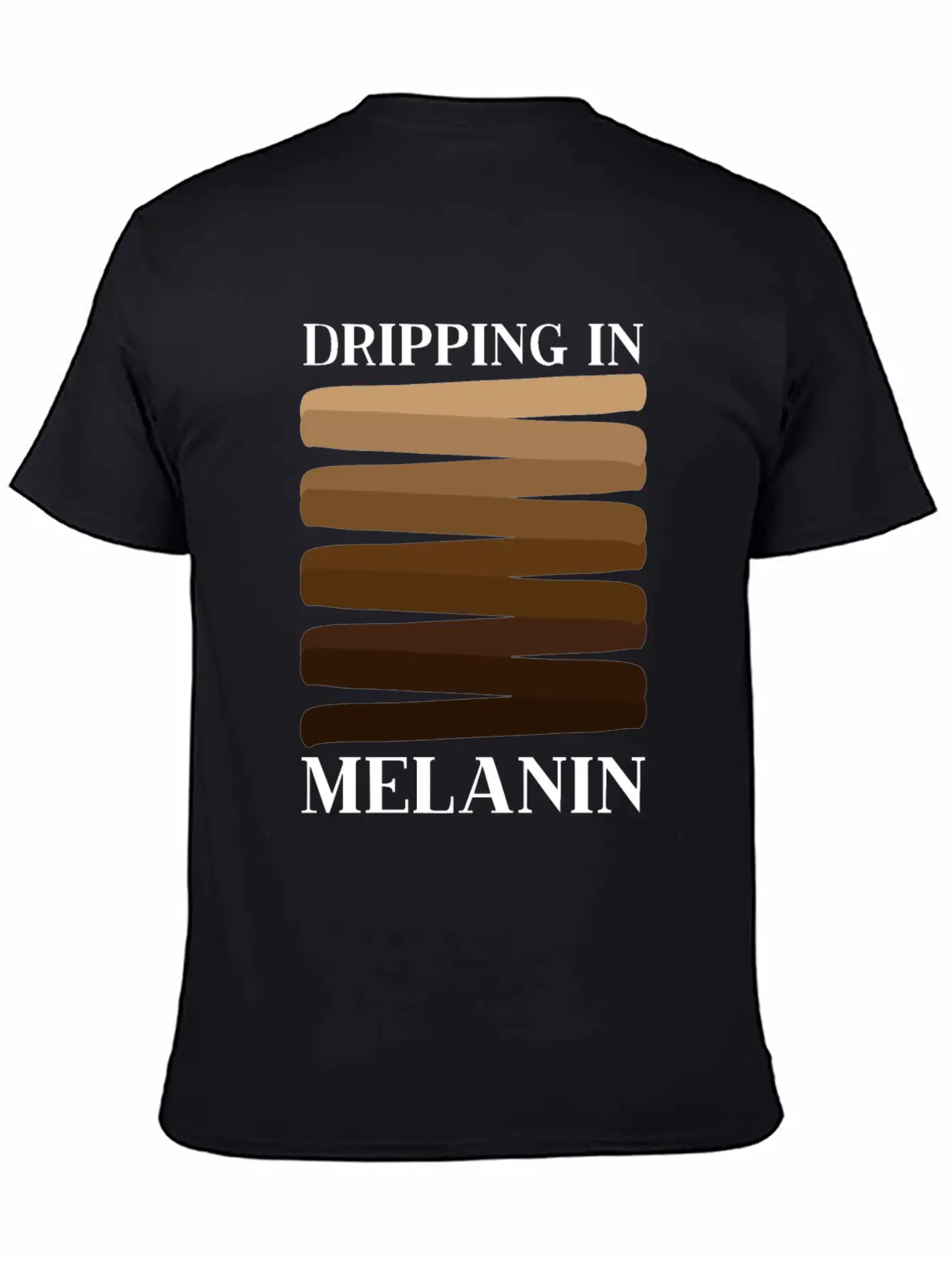 Dripping In Melanin African American Melanin Queen Unisex Short Sleeve Soft Cotton T-Shirt – Casual Everyday Wear