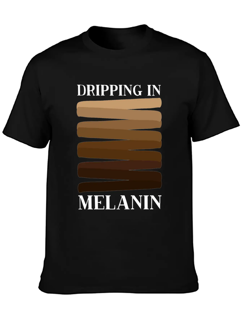 Dripping In Melanin African American Melanin Queen Unisex Short Sleeve Soft Cotton T-Shirt – Casual Everyday Wear