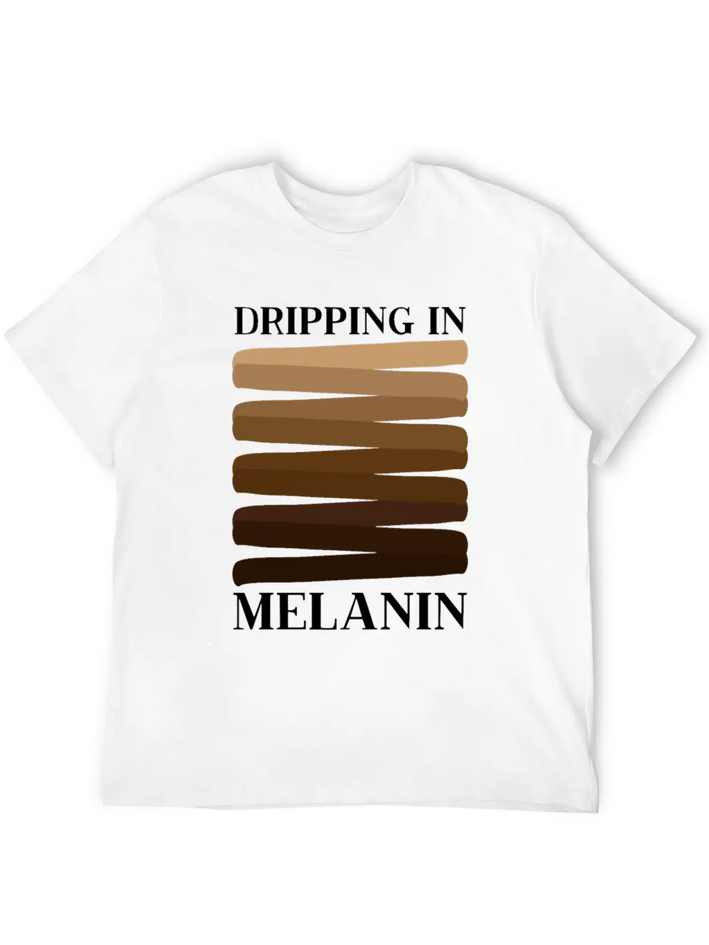 Dripping In Melanin African American Melanin Queen Unisex Short Sleeve Soft Cotton T-Shirt – Casual Everyday Wear