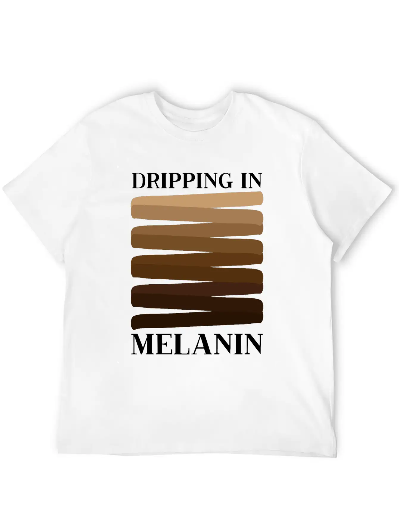 Dripping In Melanin African American Melanin Queen Unisex Short Sleeve Soft Cotton T-Shirt – Casual Everyday Wear