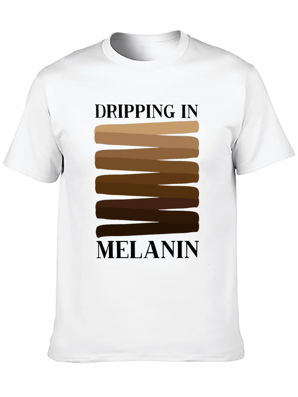 Dripping In Melanin African American Melanin Queen Unisex Short Sleeve Soft Cotton T-Shirt – Casual Everyday Wear