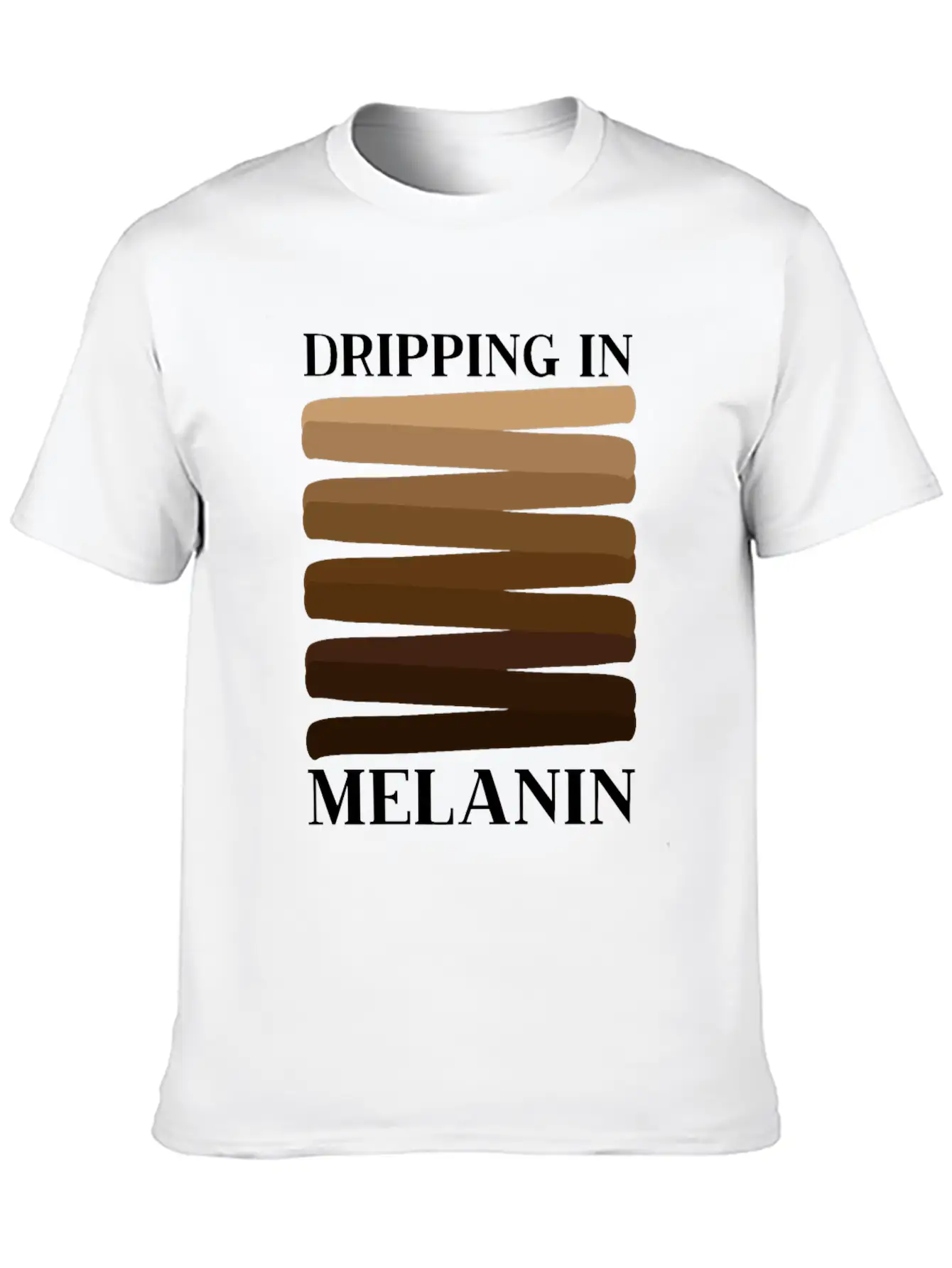 Dripping In Melanin African American Melanin Queen Unisex Short Sleeve Soft Cotton T-Shirt – Casual Everyday Wear