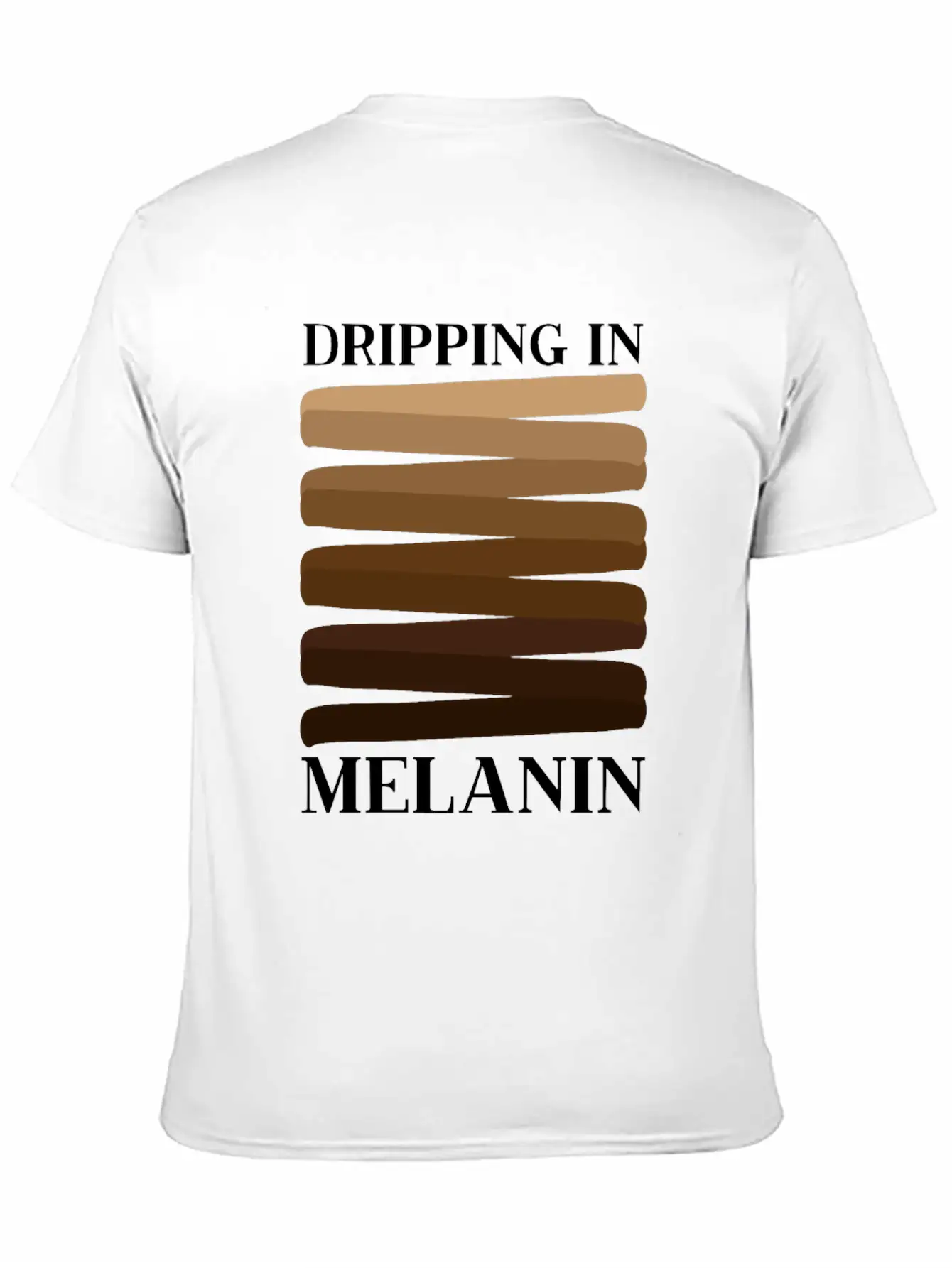 Dripping In Melanin African American Melanin Queen Unisex Short Sleeve Soft Cotton T-Shirt – Casual Everyday Wear