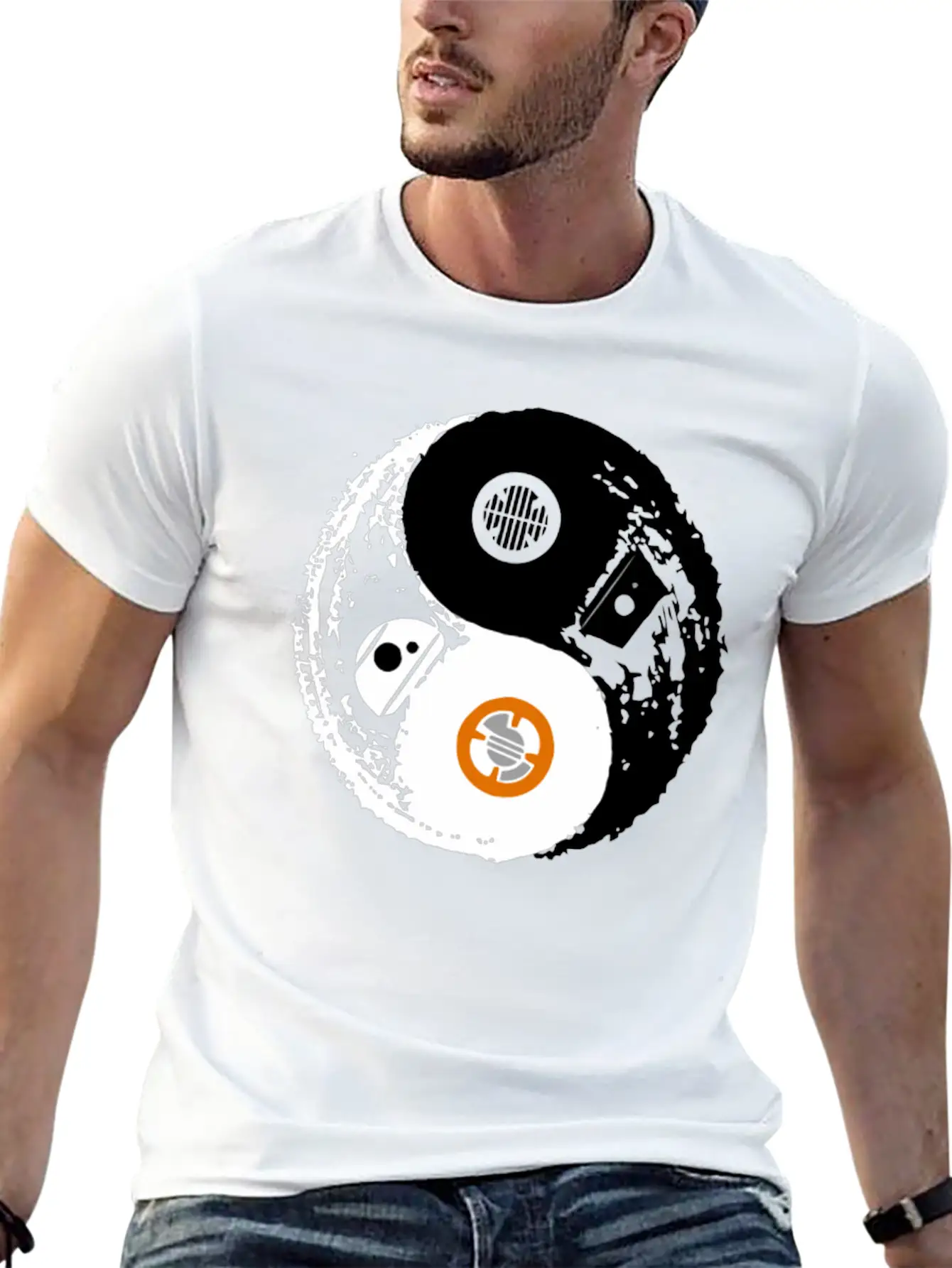 Droid Balance Unisex Short Sleeve Soft Cotton T-Shirt – Casual Everyday Wear