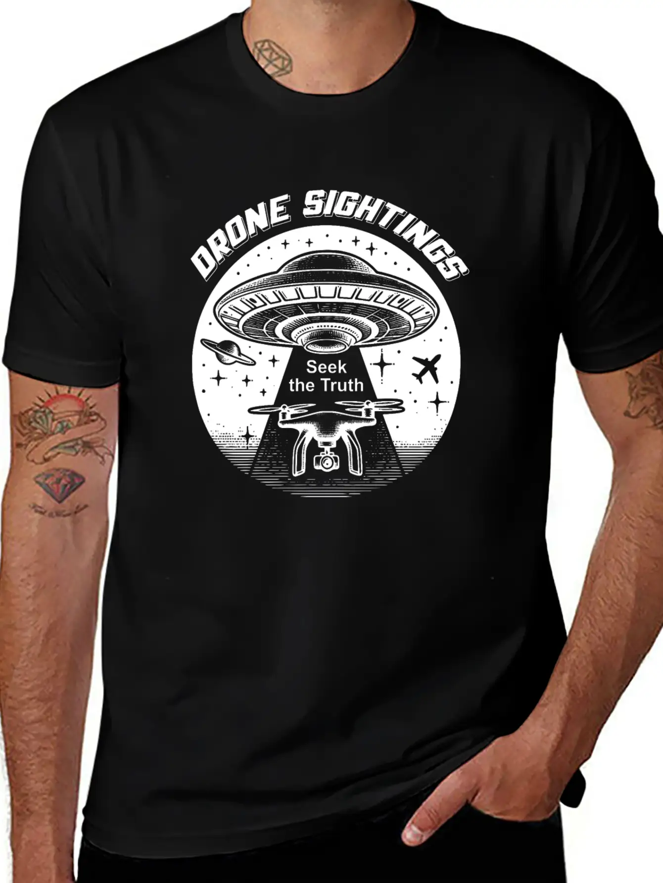 Drone Sightings Unisex Casual T-Shirt – Clean Design For Daily Comfort
