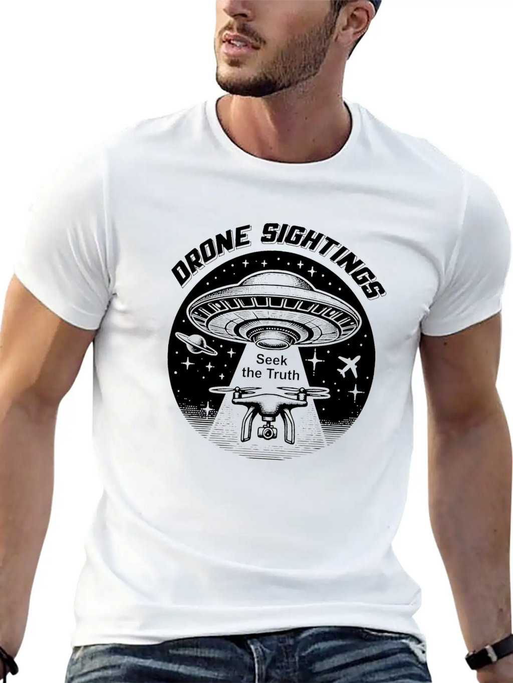 Drone Sightings Unisex Casual T-Shirt – Clean Design For Daily Comfort