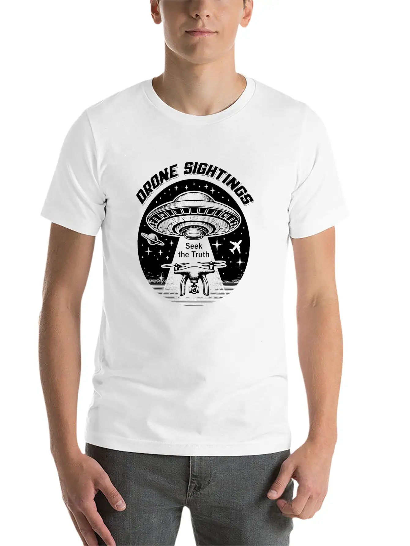 Drone Sightings Unisex Casual T-Shirt – Clean Design For Daily Comfort