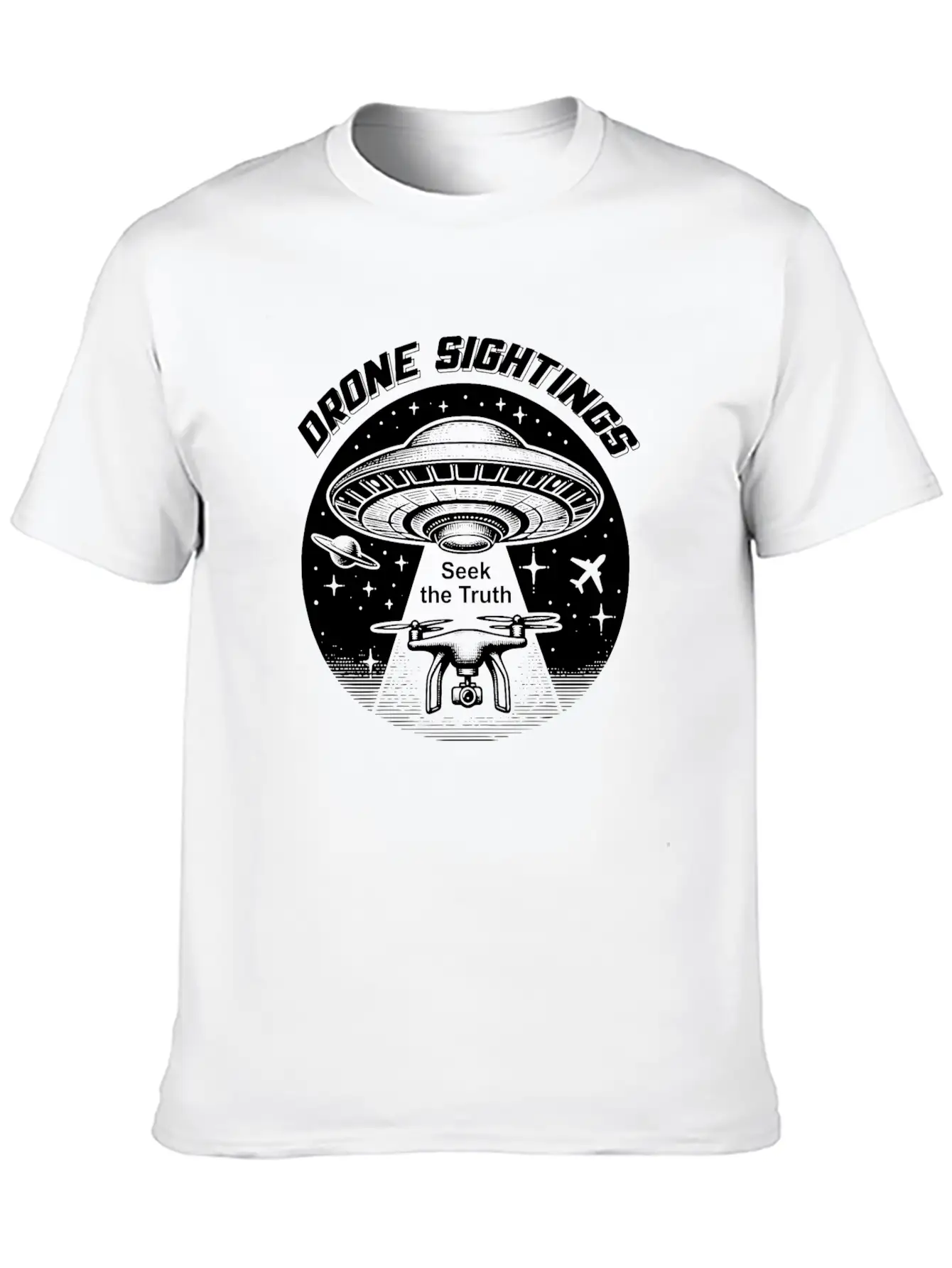 Drone Sightings Unisex Casual T-Shirt – Clean Design For Daily Comfort