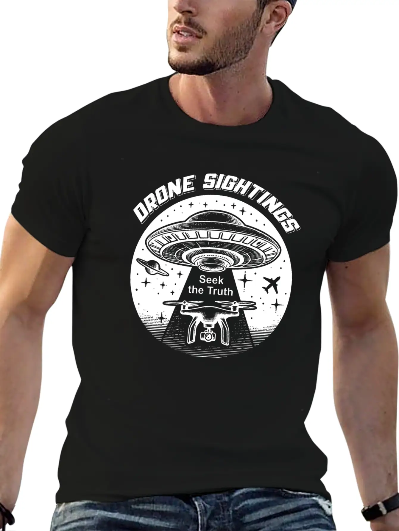 Drone Sightings Unisex Casual T-Shirt – Clean Design For Daily Comfort