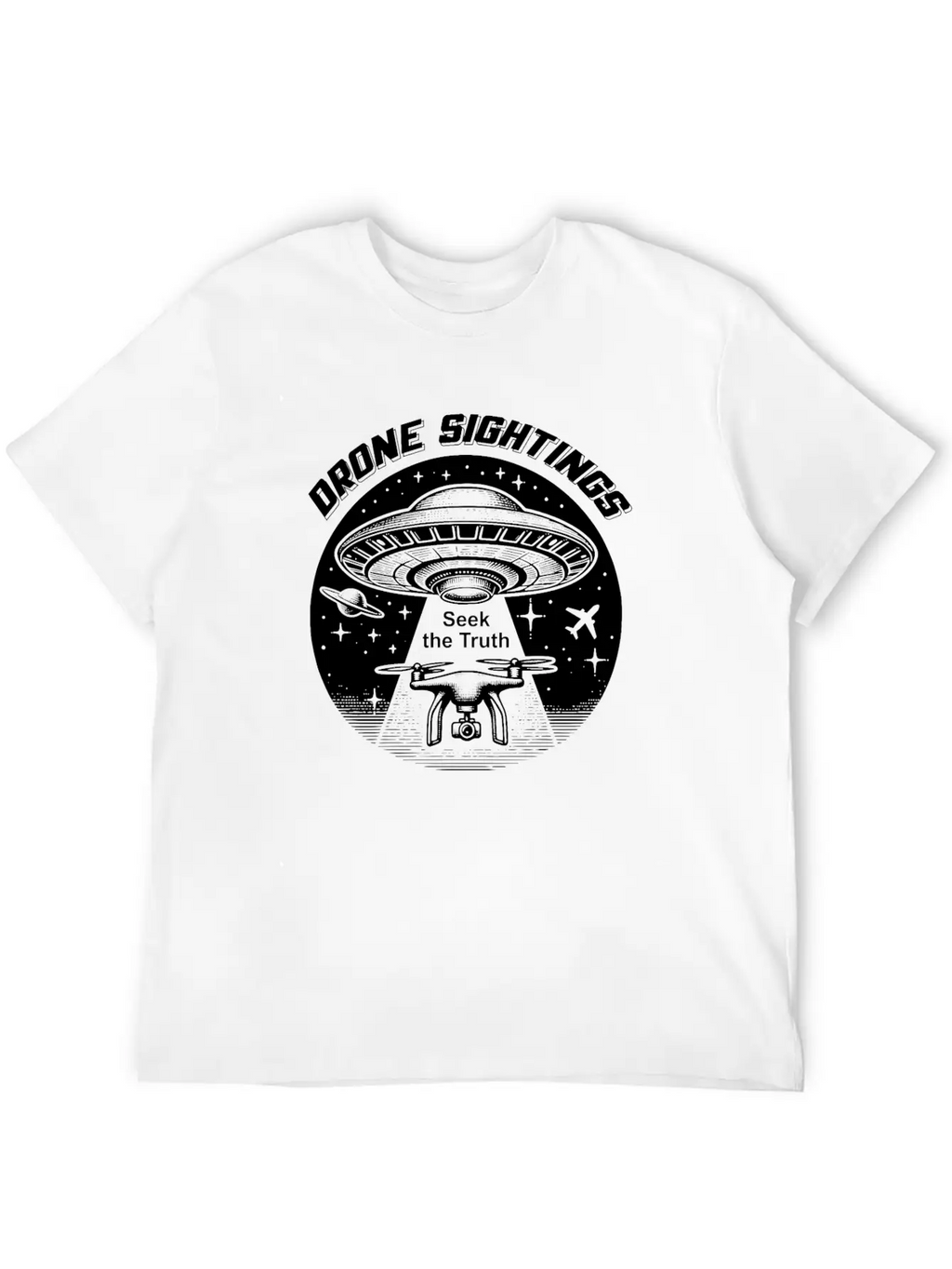 Drone Sightings Unisex Casual T-Shirt – Clean Design For Daily Comfort