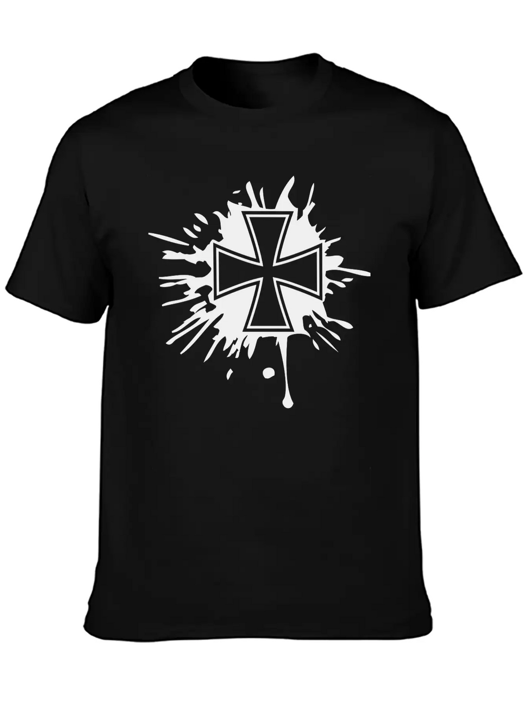 Drops Graffiti Brushstrokes Melting Germany Flag S Breathable Soft Cotton T-Shirt – Timeless Casual Look