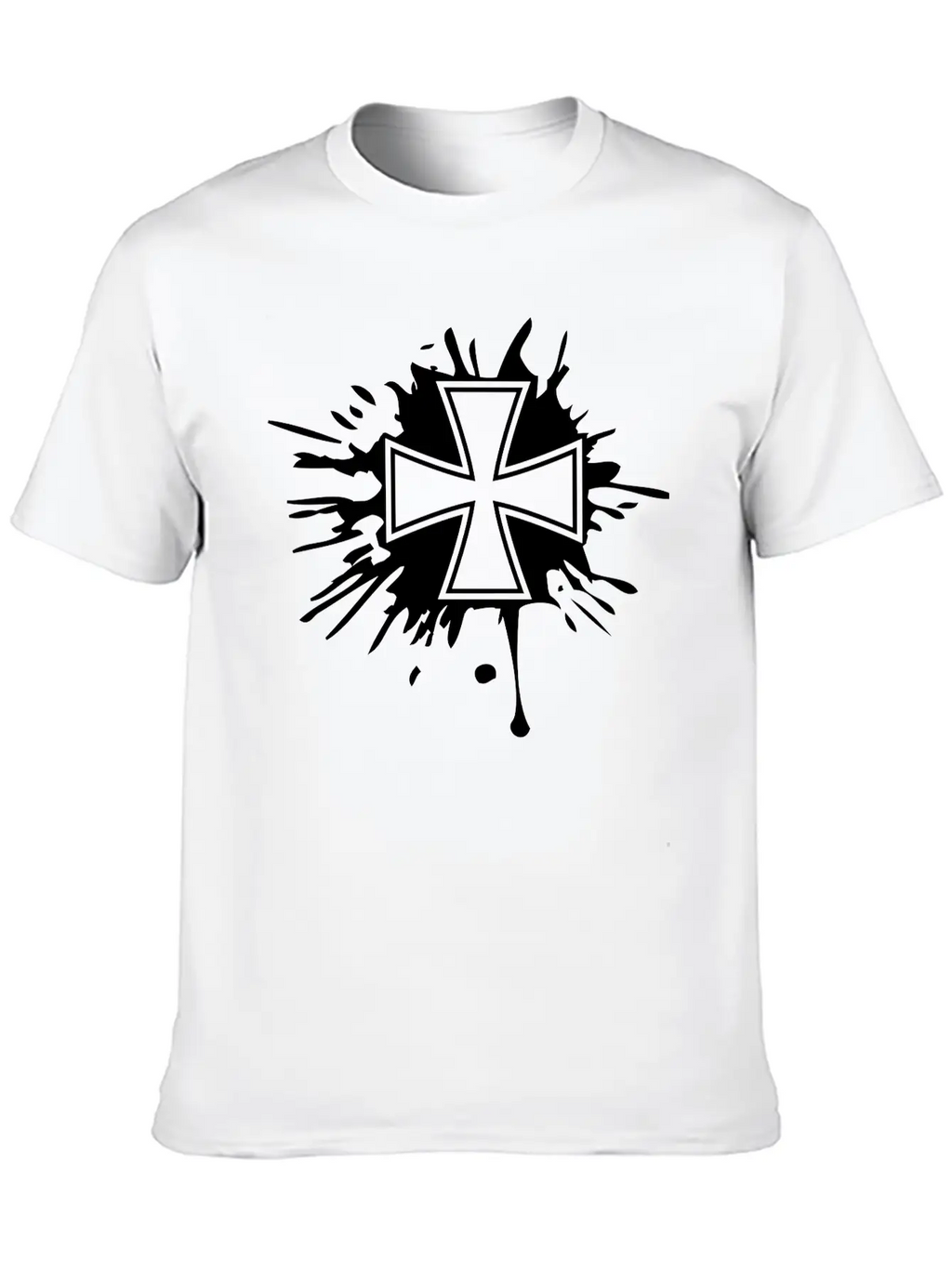 Drops Graffiti Brushstrokes Melting Germany Flag S Breathable Soft Cotton T-Shirt – Timeless Casual Look
