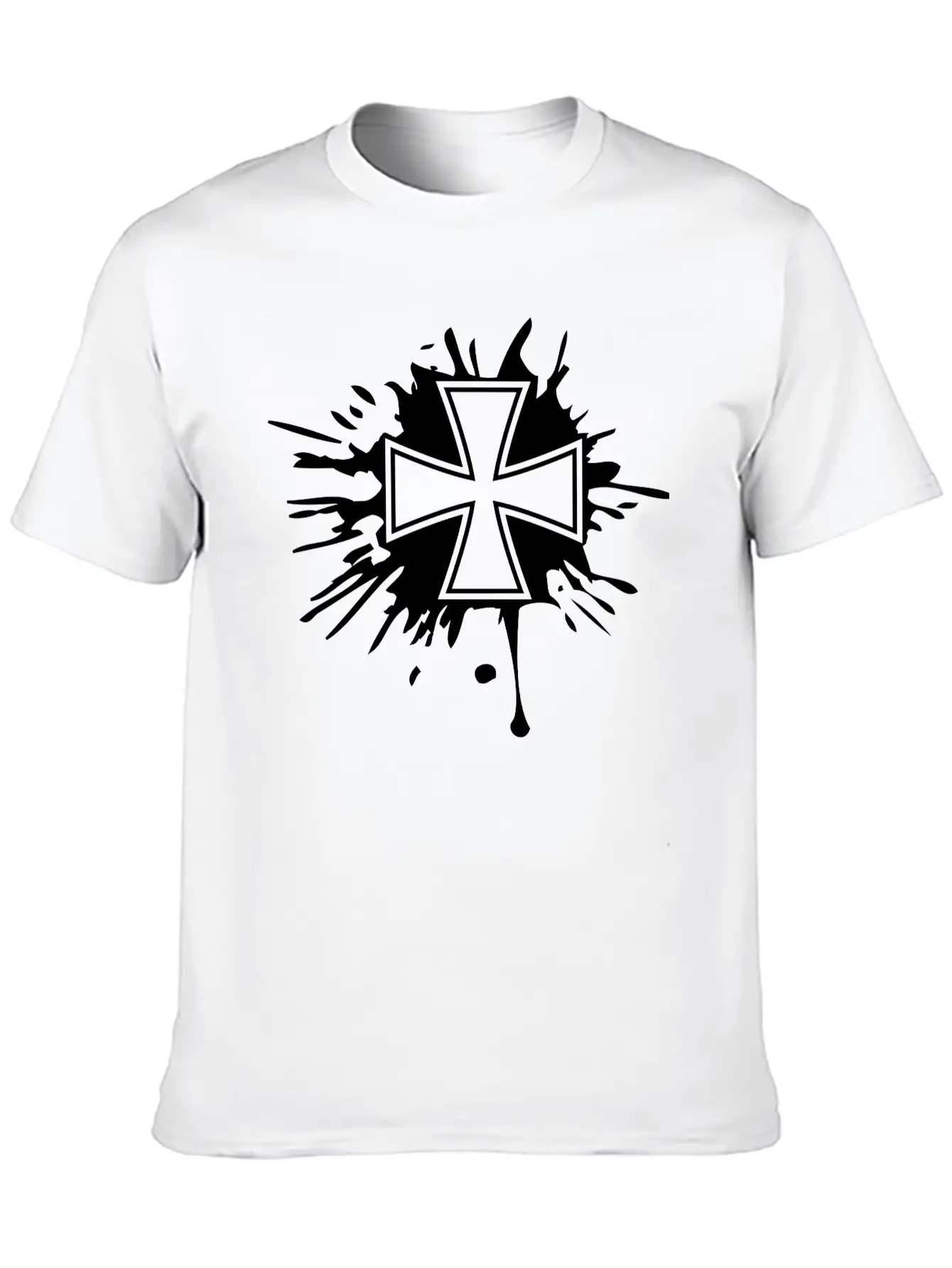 Drops Graffiti Brushstrokes Melting Germany Flag S Breathable Soft Cotton T-Shirt – Timeless Casual Look