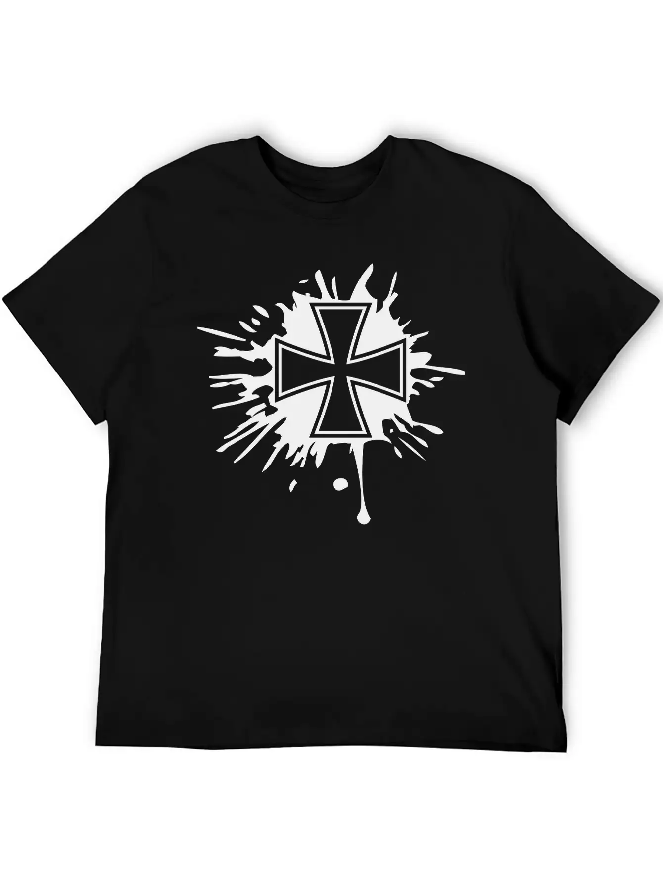 Drops Graffiti Brushstrokes Melting Germany Flag S Breathable Soft Cotton T-Shirt – Timeless Casual Look