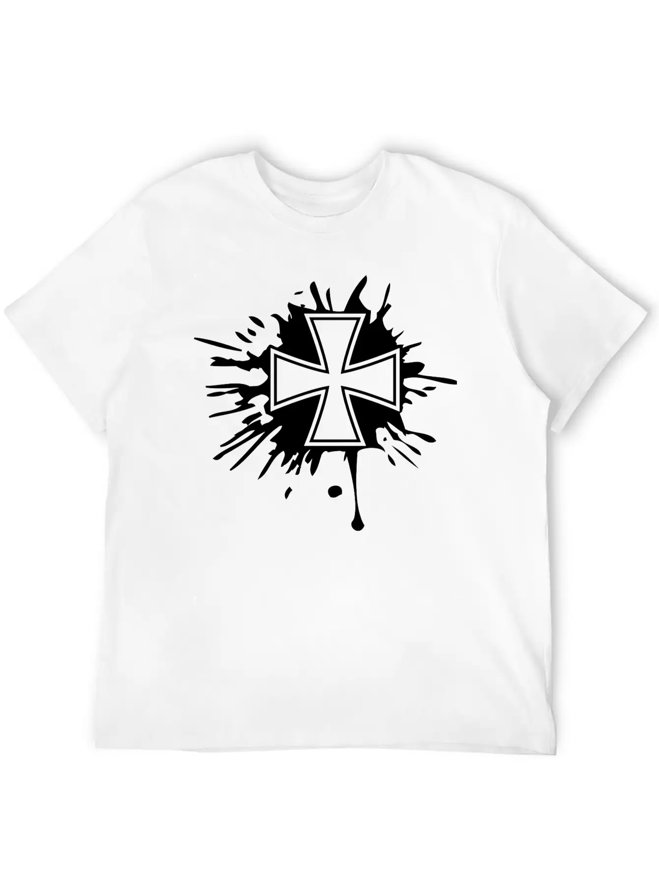 Drops Graffiti Brushstrokes Melting Germany Flag S Breathable Soft Cotton T-Shirt – Timeless Casual Look