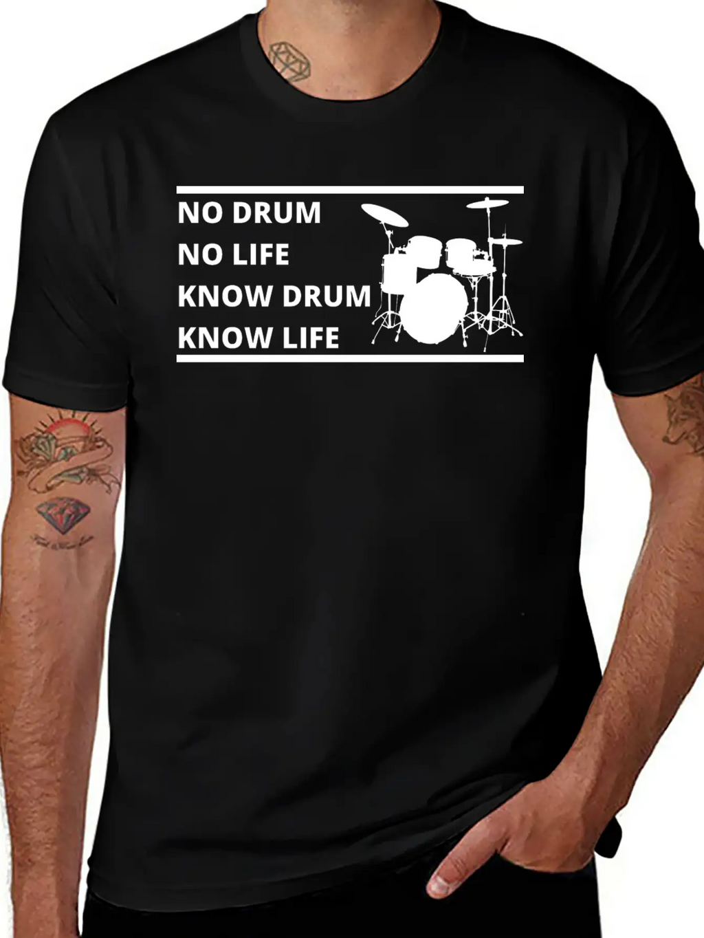 Drum, Drummer, Gift For Drummer Stylish Everyday T-Shirt – Unisex Basic Cotton Tee