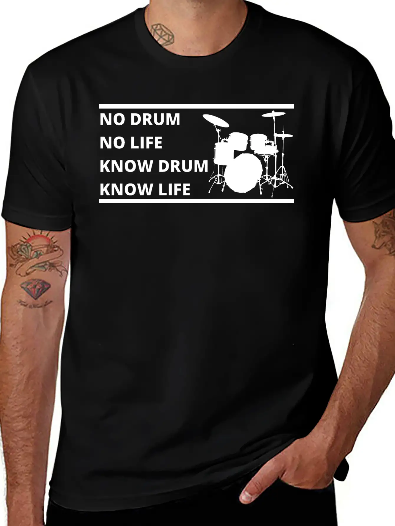 Drum, Drummer, Gift For Drummer Stylish Everyday T-Shirt – Unisex Basic Cotton Tee