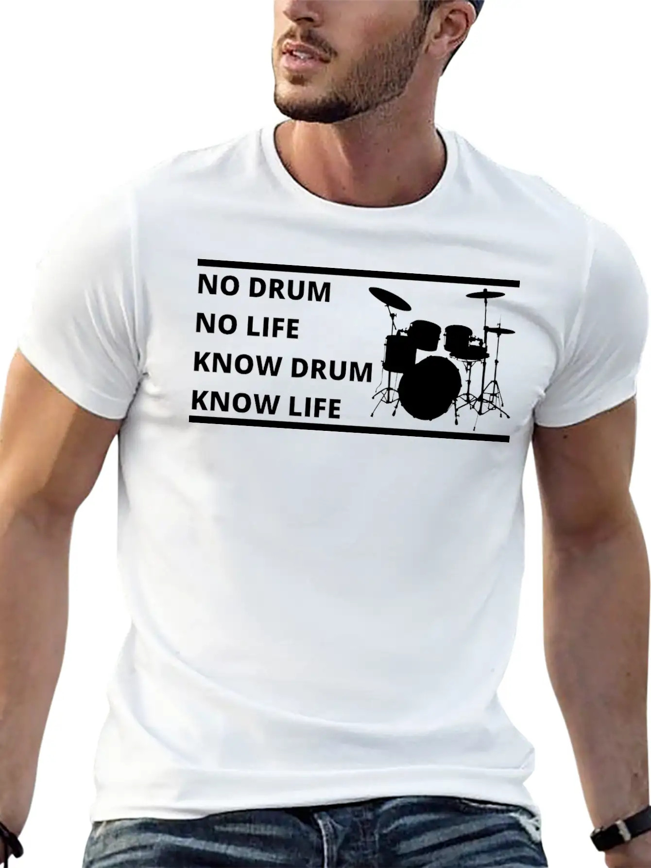 Drum, Drummer, Gift For Drummer Stylish Everyday T-Shirt – Unisex Basic Cotton Tee