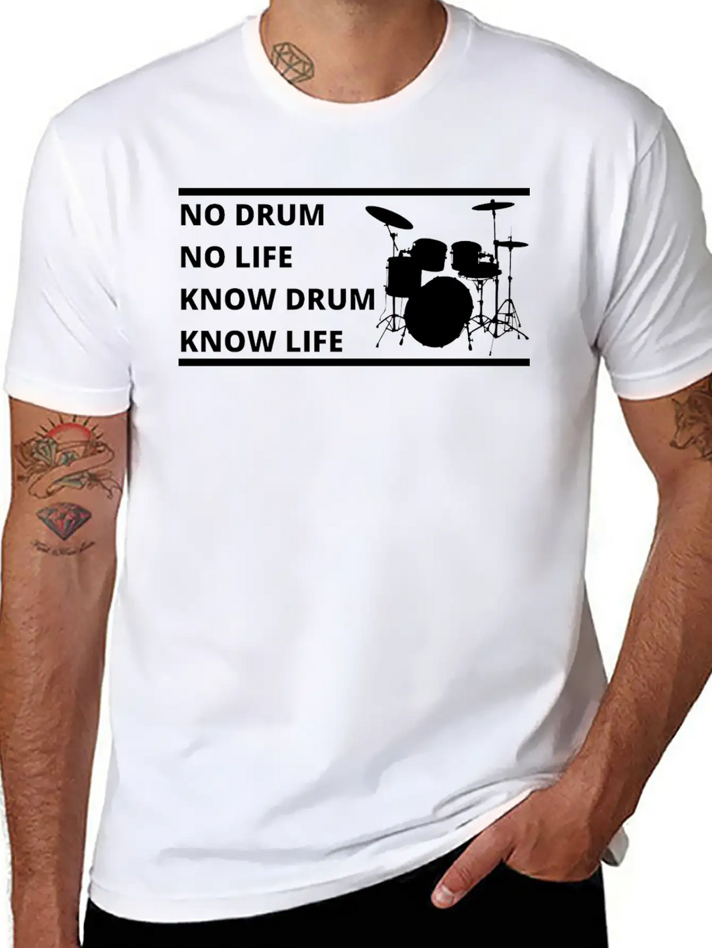 Drum, Drummer, Gift For Drummer Stylish Everyday T-Shirt – Unisex Basic Cotton Tee