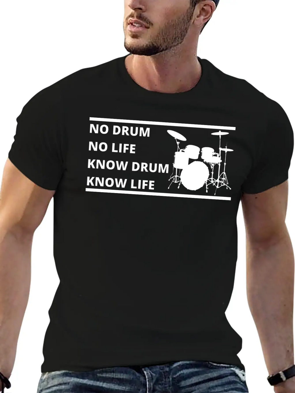 Drum, Drummer, Gift For Drummer Stylish Everyday T-Shirt – Unisex Basic Cotton Tee