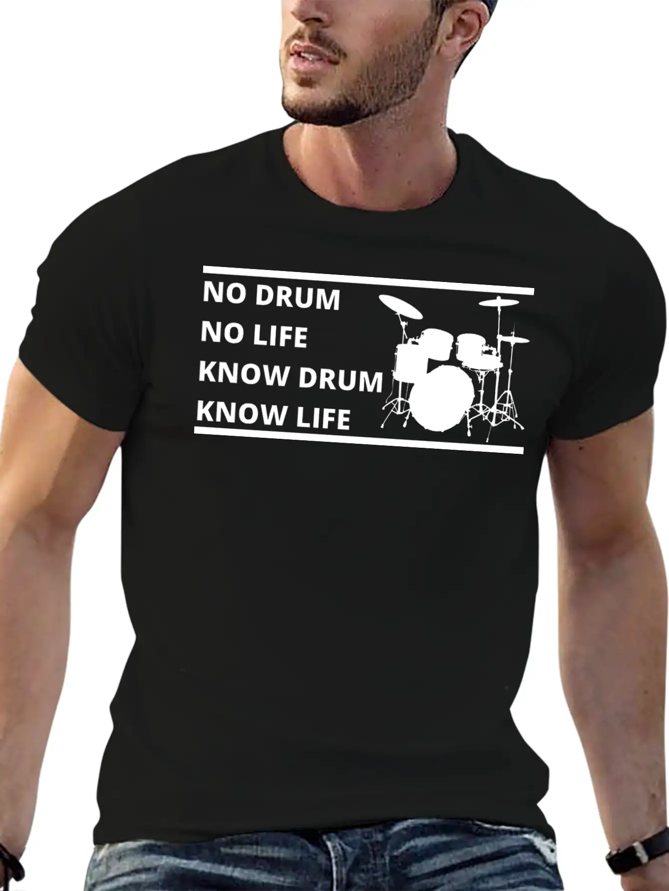 Drum, Drummer, Gift For Drummer Stylish Everyday T-Shirt – Unisex Basic Cotton Tee