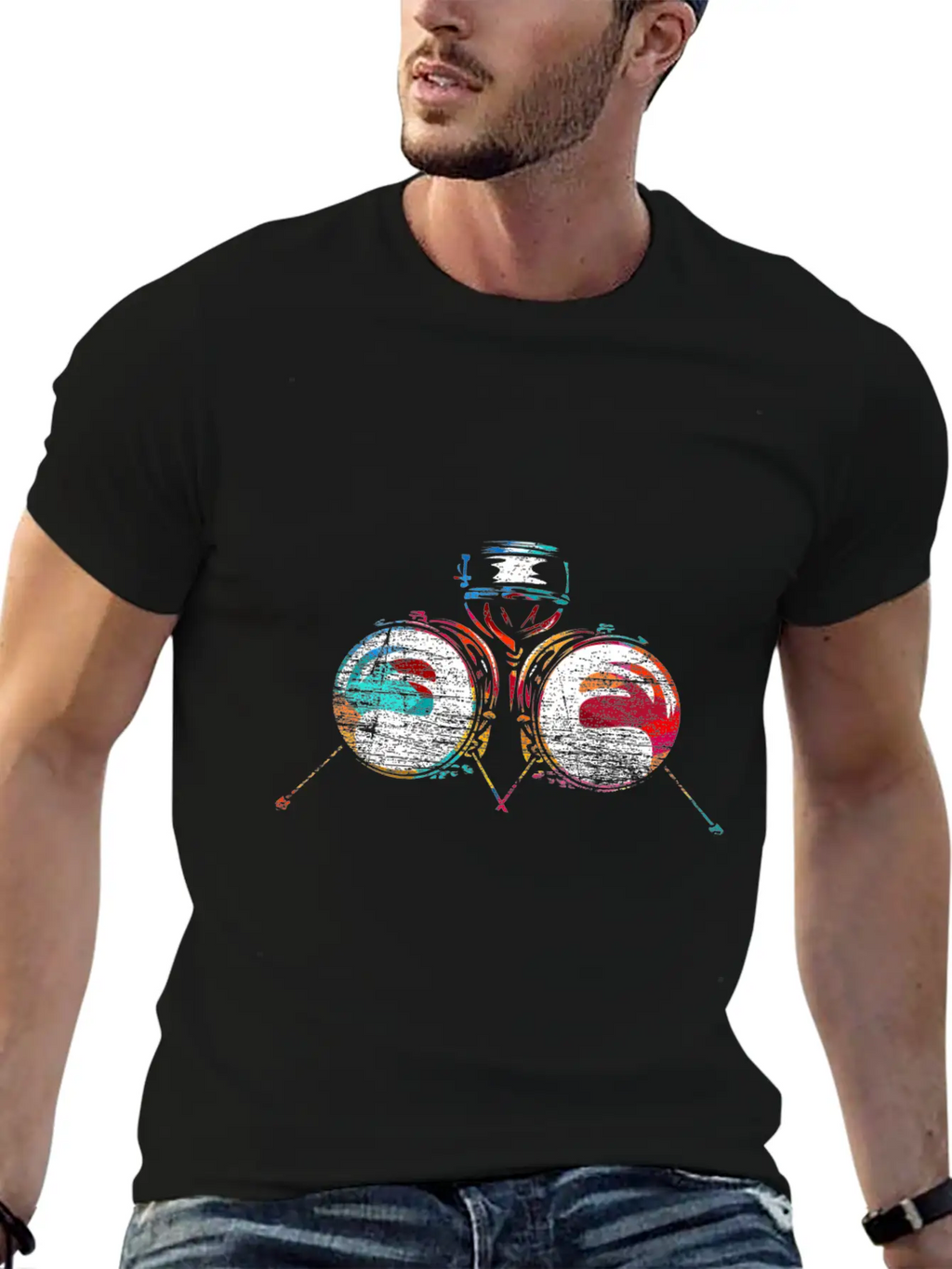 Drum N Bass Breathable Soft Cotton T-Shirt – Timeless Casual Look