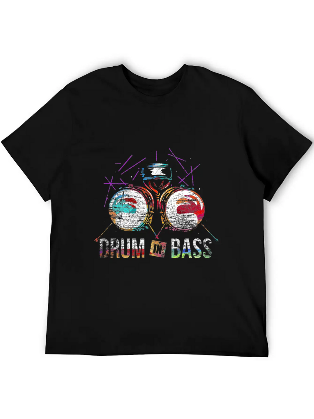 Drum N Bass Gift Casual Graphic T-Shirt – Simple And Comfortable Daily Wear