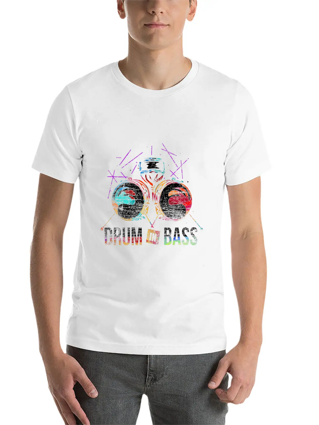 Drum N Bass Gift Casual Graphic T-Shirt – Simple And Comfortable Daily Wear