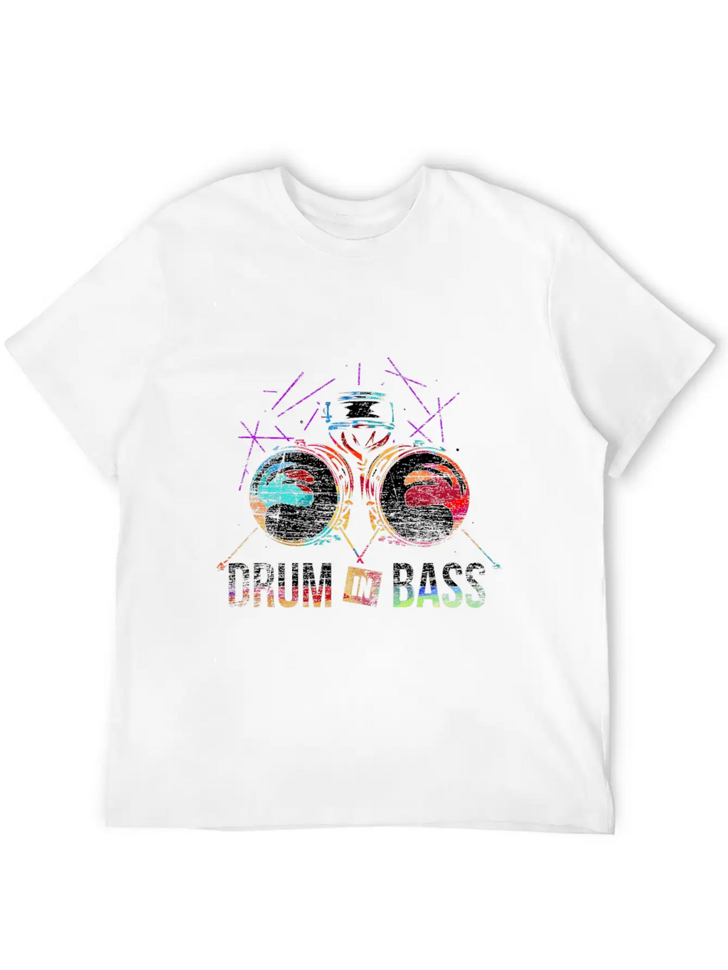 Drum N Bass Gift Casual Graphic T-Shirt – Simple And Comfortable Daily Wear