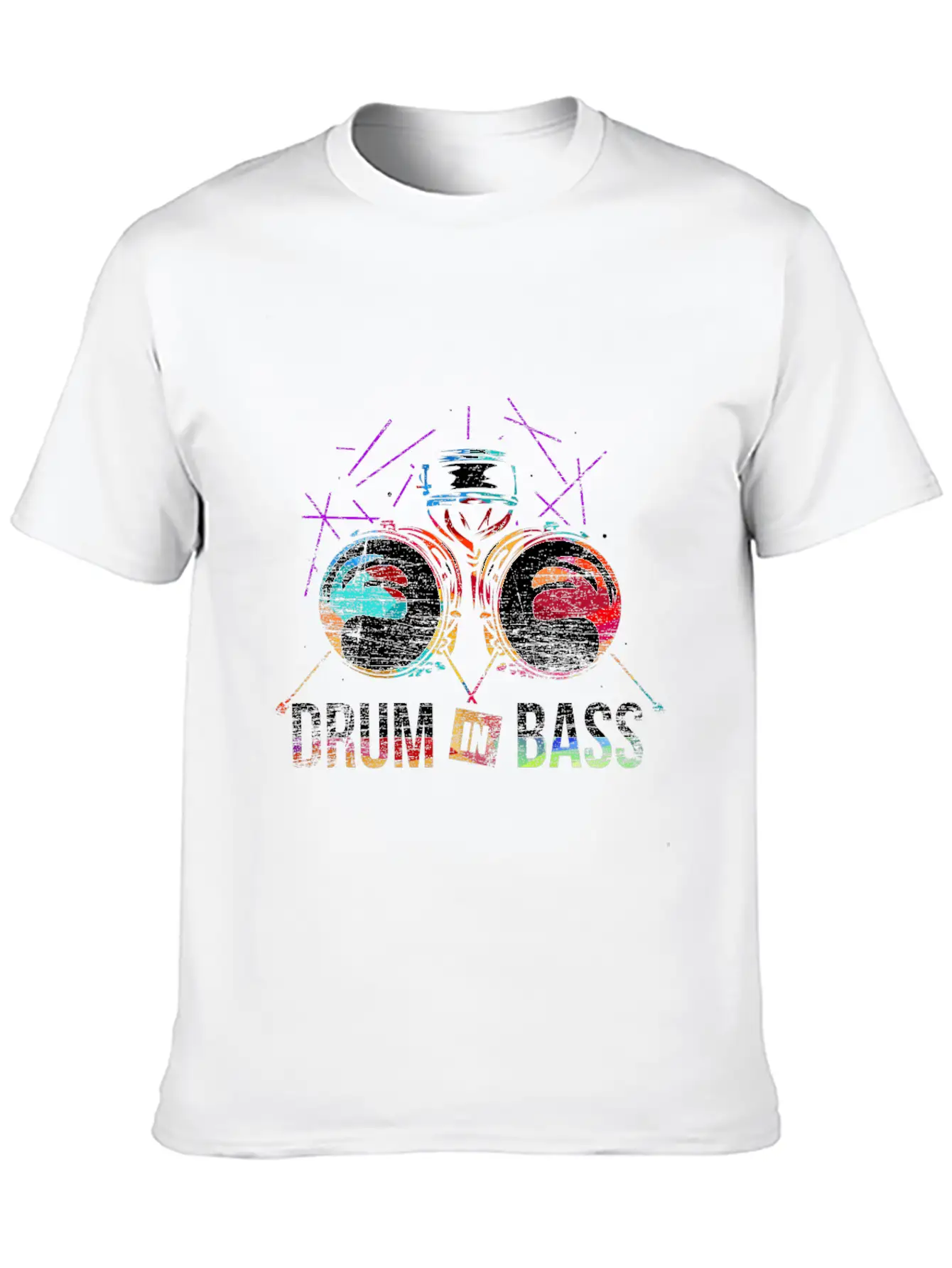 Drum N Bass Gift Casual Graphic T-Shirt – Simple And Comfortable Daily Wear