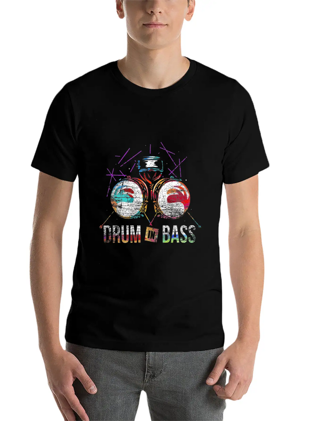 Drum N Bass Gift Casual Graphic T-Shirt – Simple And Comfortable Daily Wear