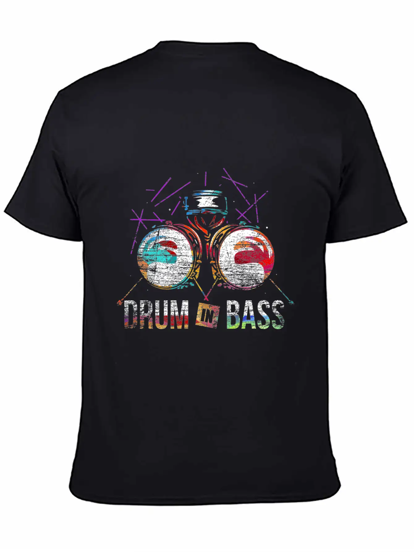 Drum N Bass Gift Casual Graphic T-Shirt – Simple And Comfortable Daily Wear