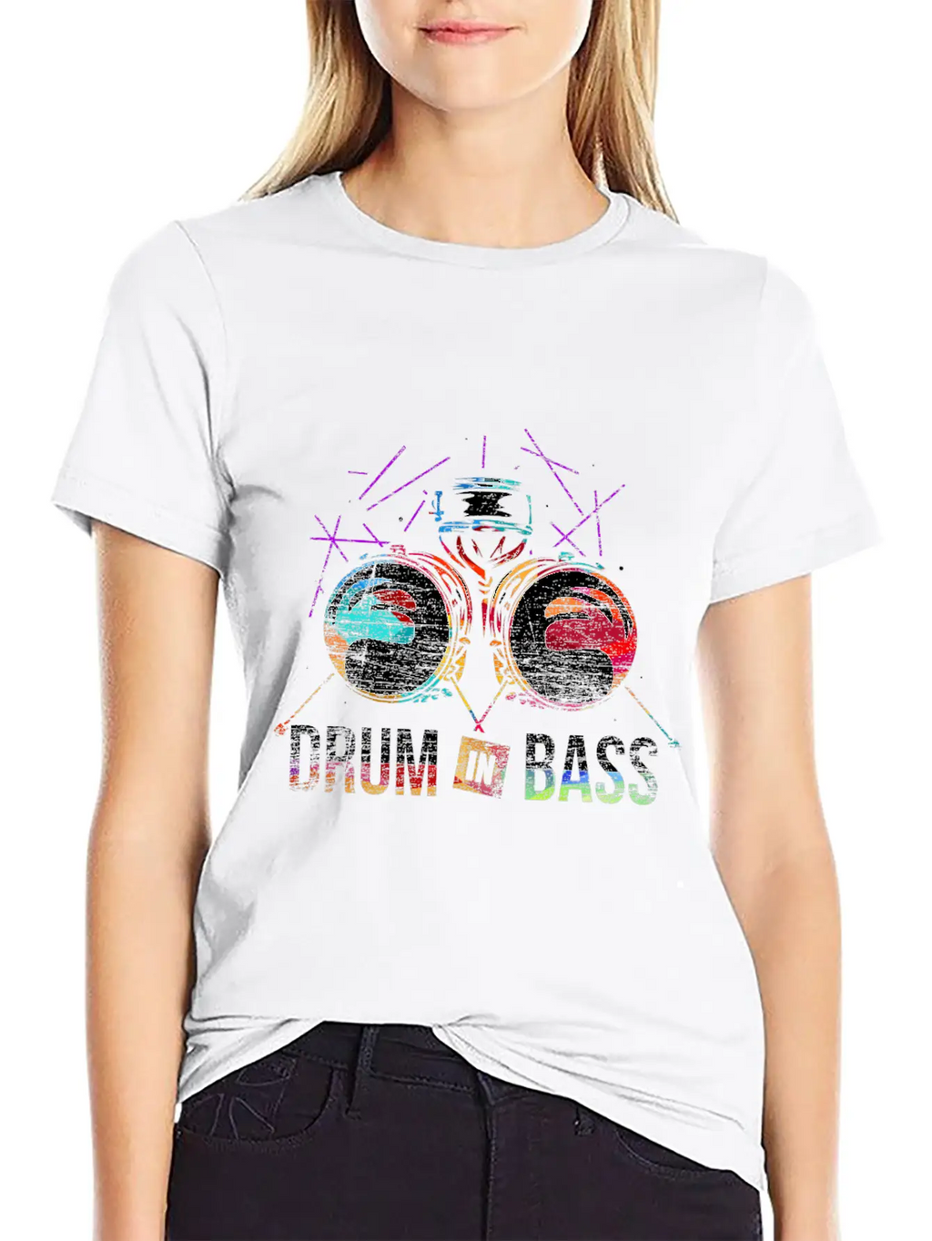 Drum N Bass Gift Casual Graphic T-Shirt – Simple And Comfortable Daily Wear