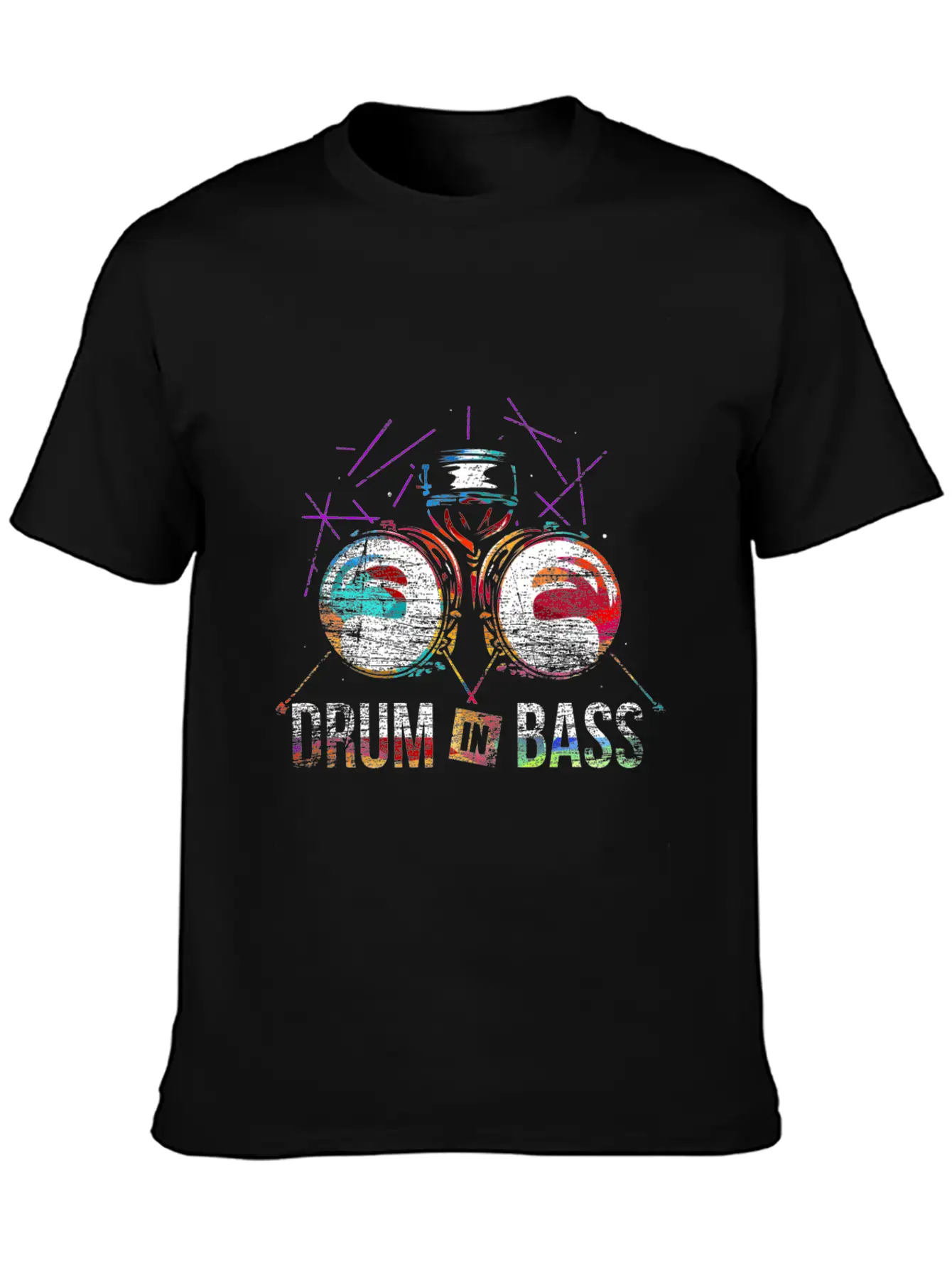Drum N Bass Gift Casual Graphic T-Shirt – Simple And Comfortable Daily Wear