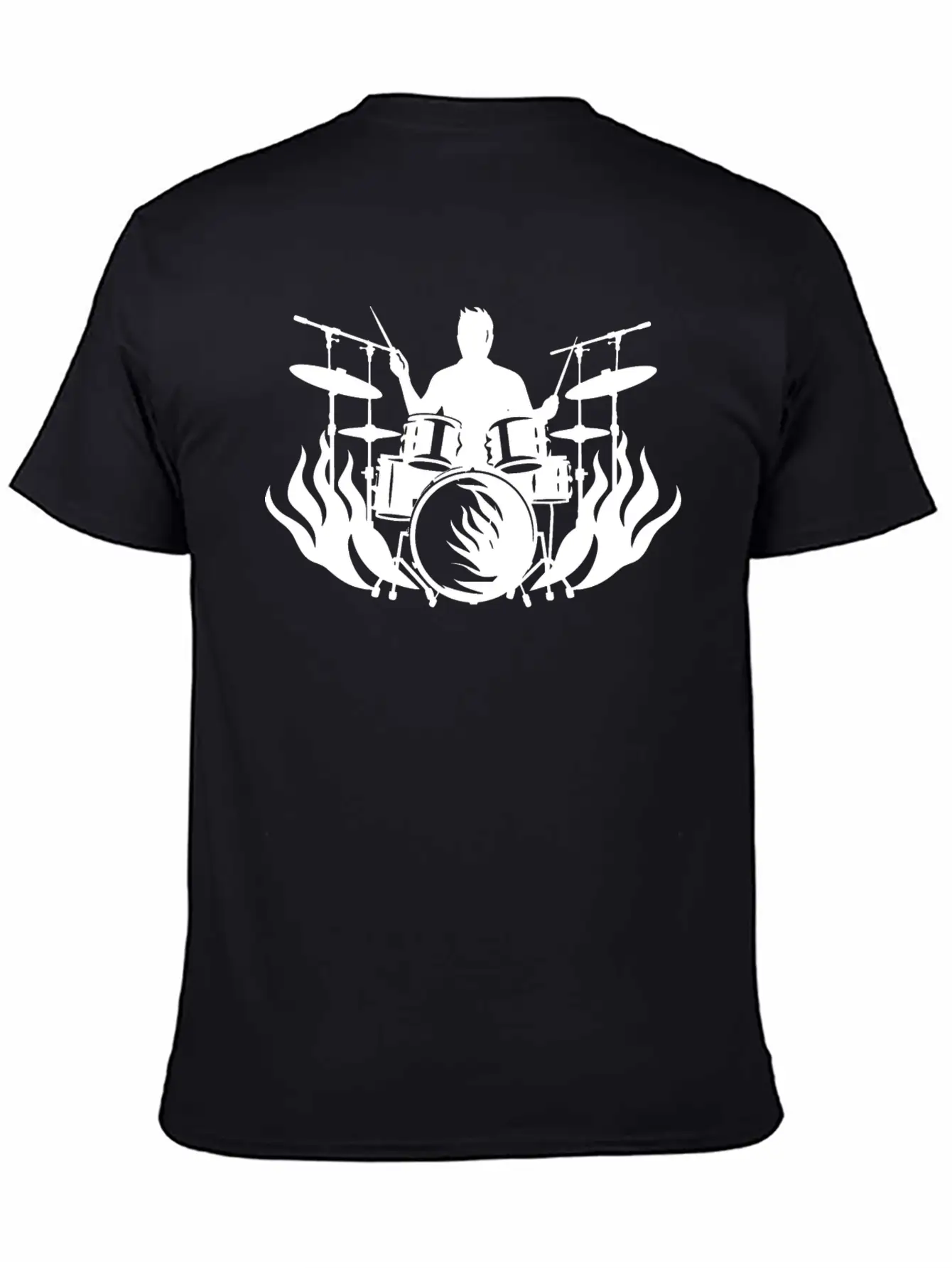 Drum Player Drawing Stylish Everyday T-Shirt – Unisex Basic Cotton Tee