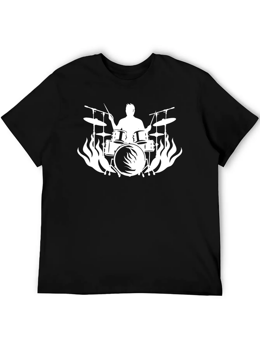 Drum Player Drawing Stylish Everyday T-Shirt – Unisex Basic Cotton Tee