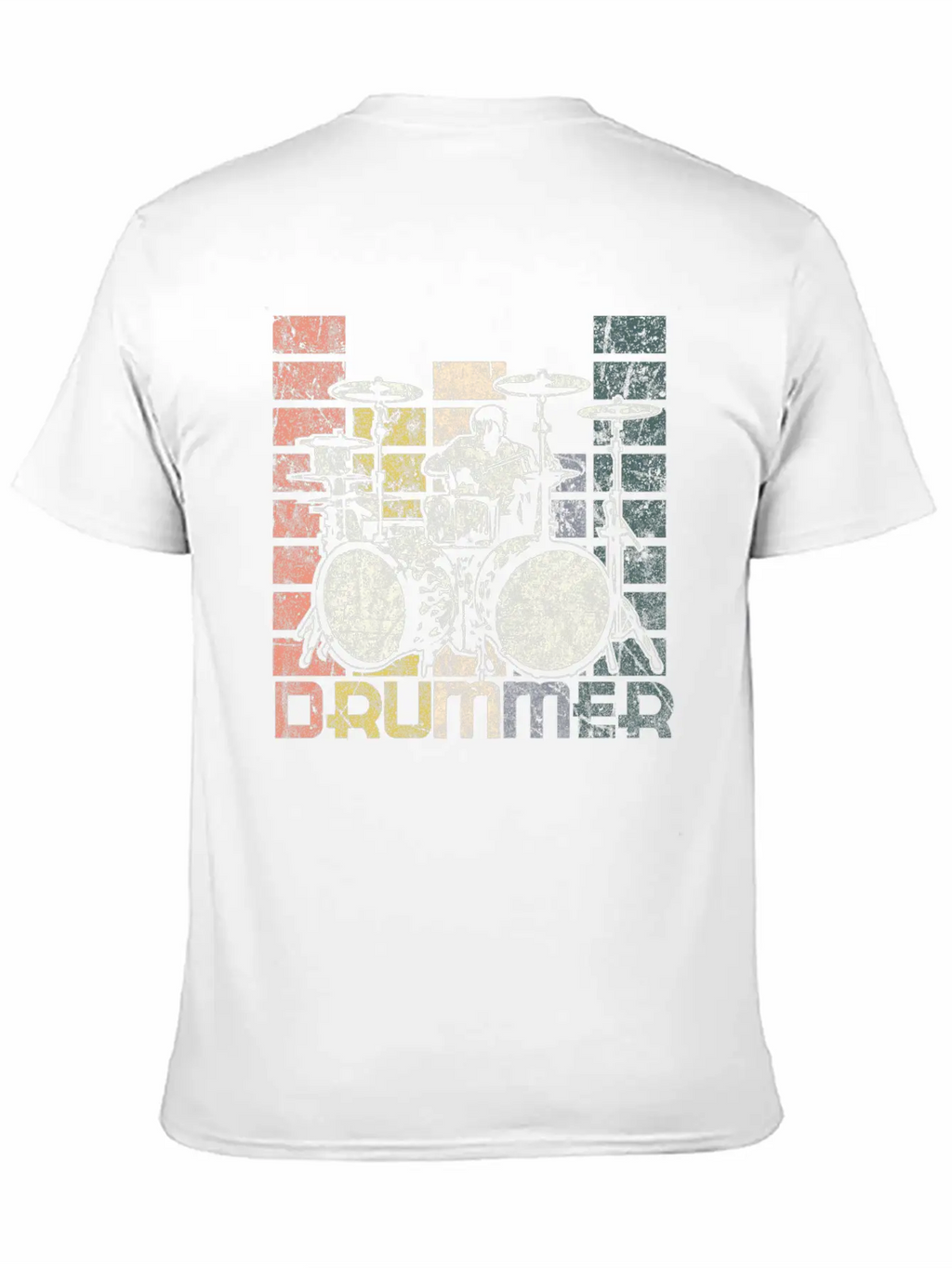 Drum Retro Unisex Casual T-Shirt – Clean Design For Daily Comfort