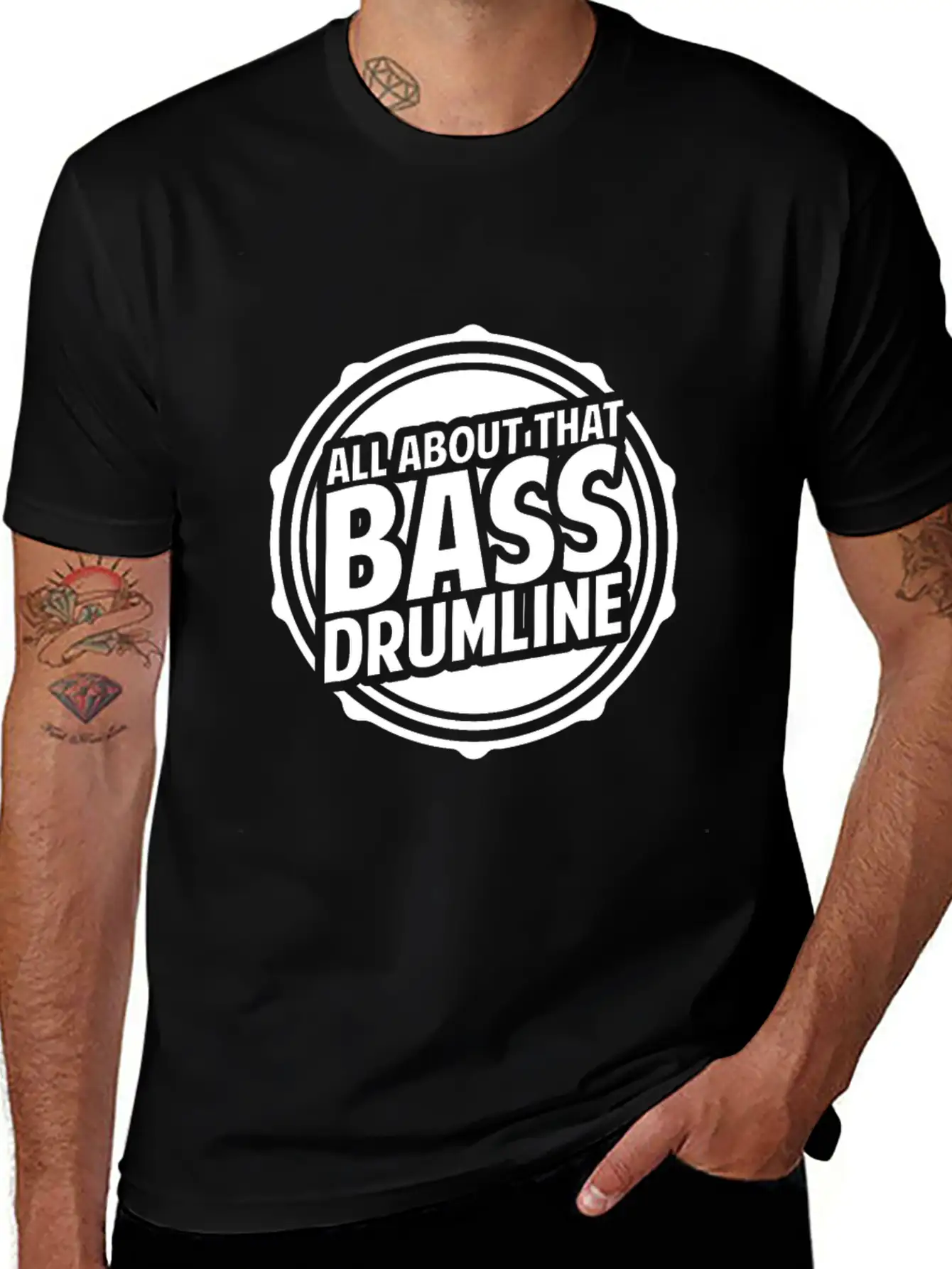 Drumline Drums Drumming Marching Band Drummer Gift Stylish Everyday T-Shirt – Unisex Basic Cotton Tee