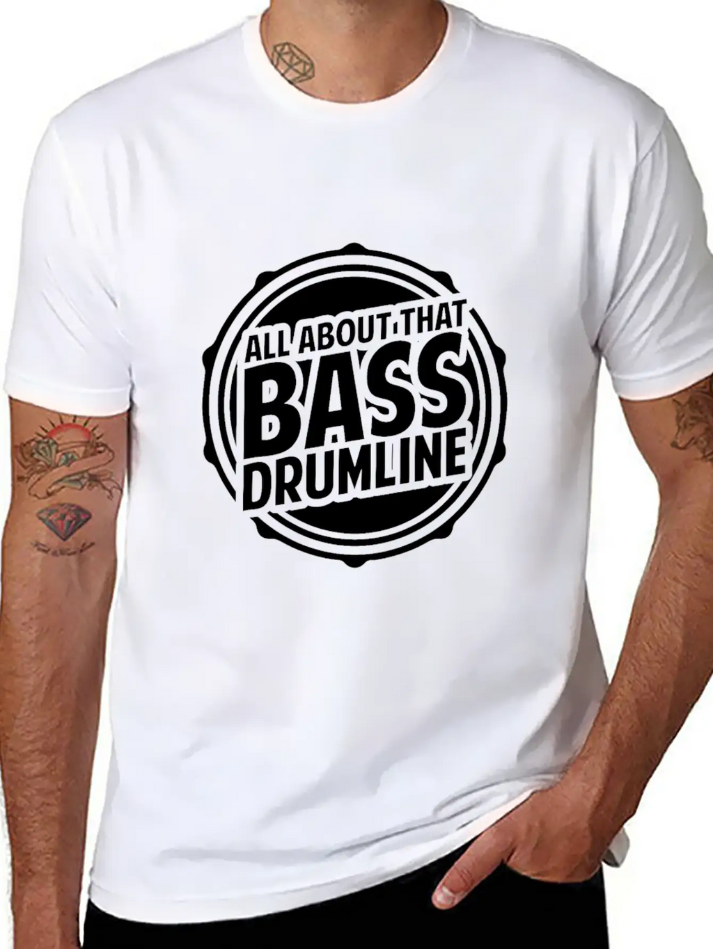 Drumline Drums Drumming Marching Band Drummer Gift Stylish Everyday T-Shirt – Unisex Basic Cotton Tee