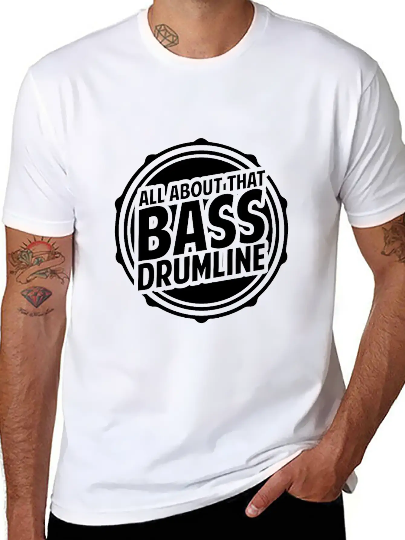 Drumline Drums Drumming Marching Band Drummer Gift Stylish Everyday T-Shirt – Unisex Basic Cotton Tee
