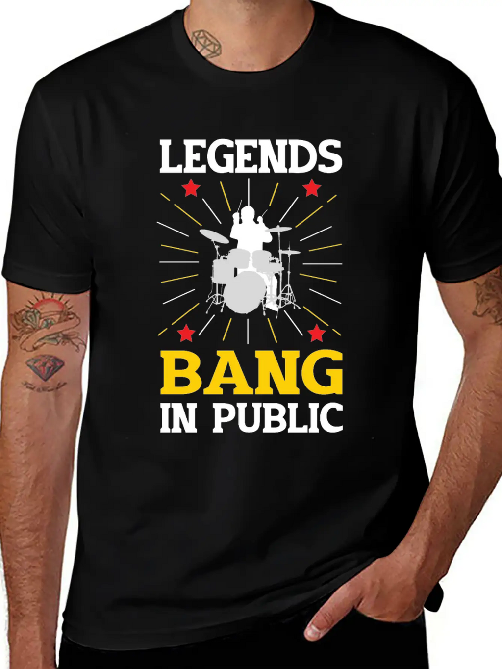Drummer Drumming Drums Drumset Gift Drum Drumset Casual Graphic T-Shirt – Simple And Comfortable Daily Wear