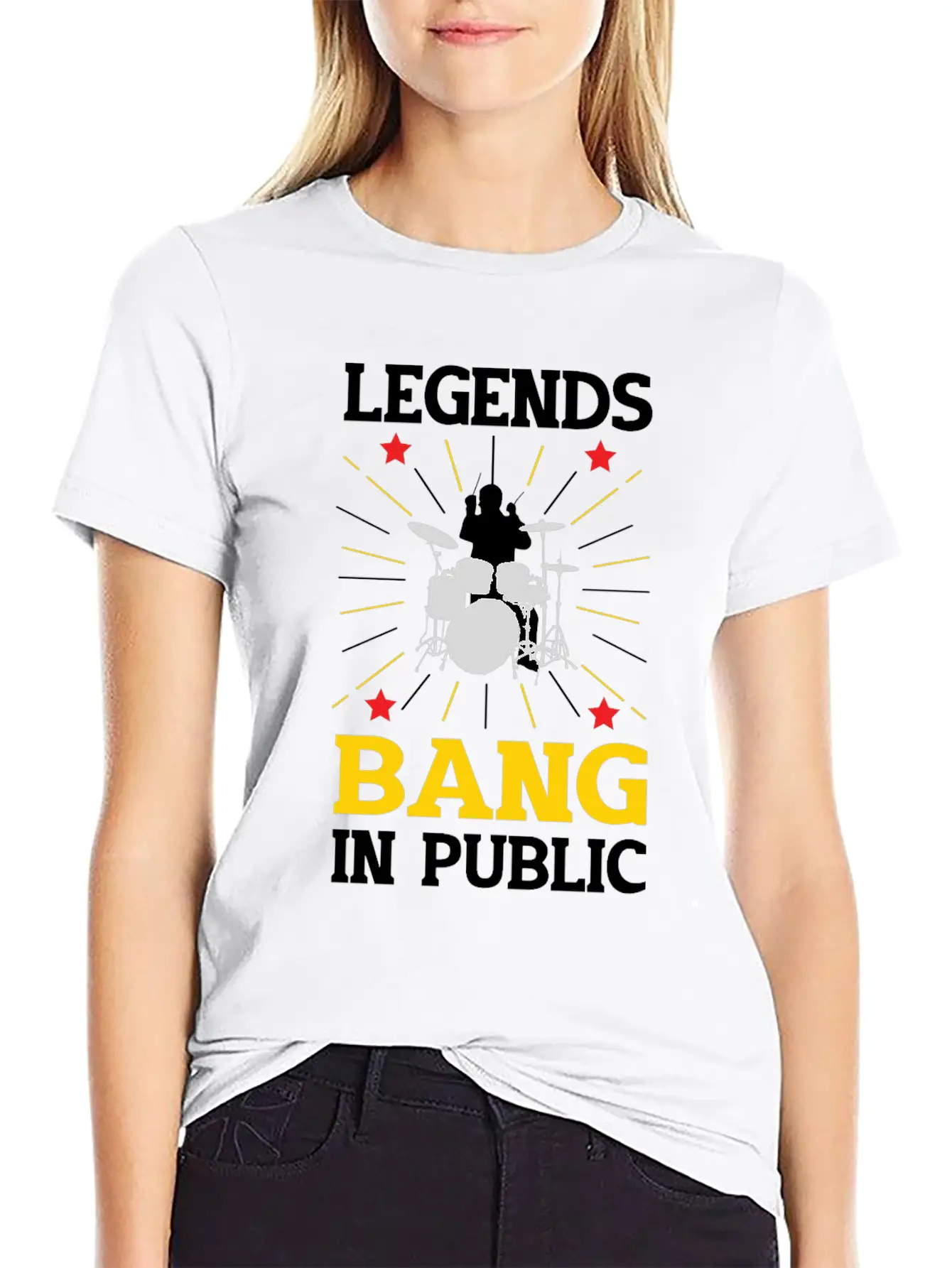 Drummer Drumming Drums Drumset Gift Drum Drumset Casual Graphic T-Shirt – Simple And Comfortable Daily Wear