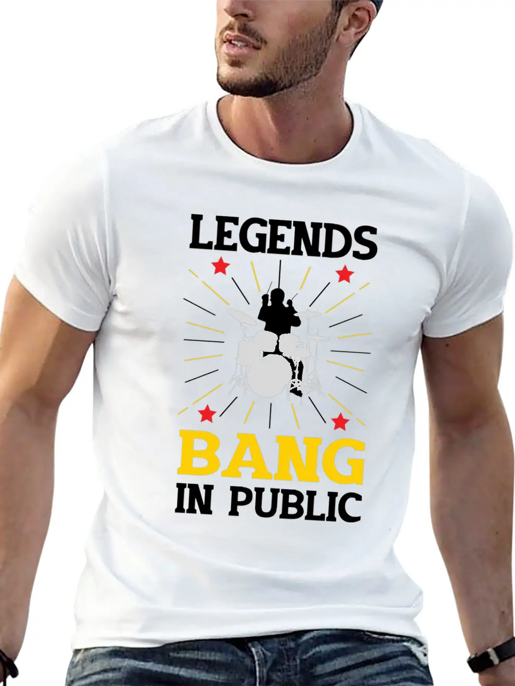 Drummer Drumming Drums Drumset Gift Drum Drumset Casual Graphic T-Shirt – Simple And Comfortable Daily Wear