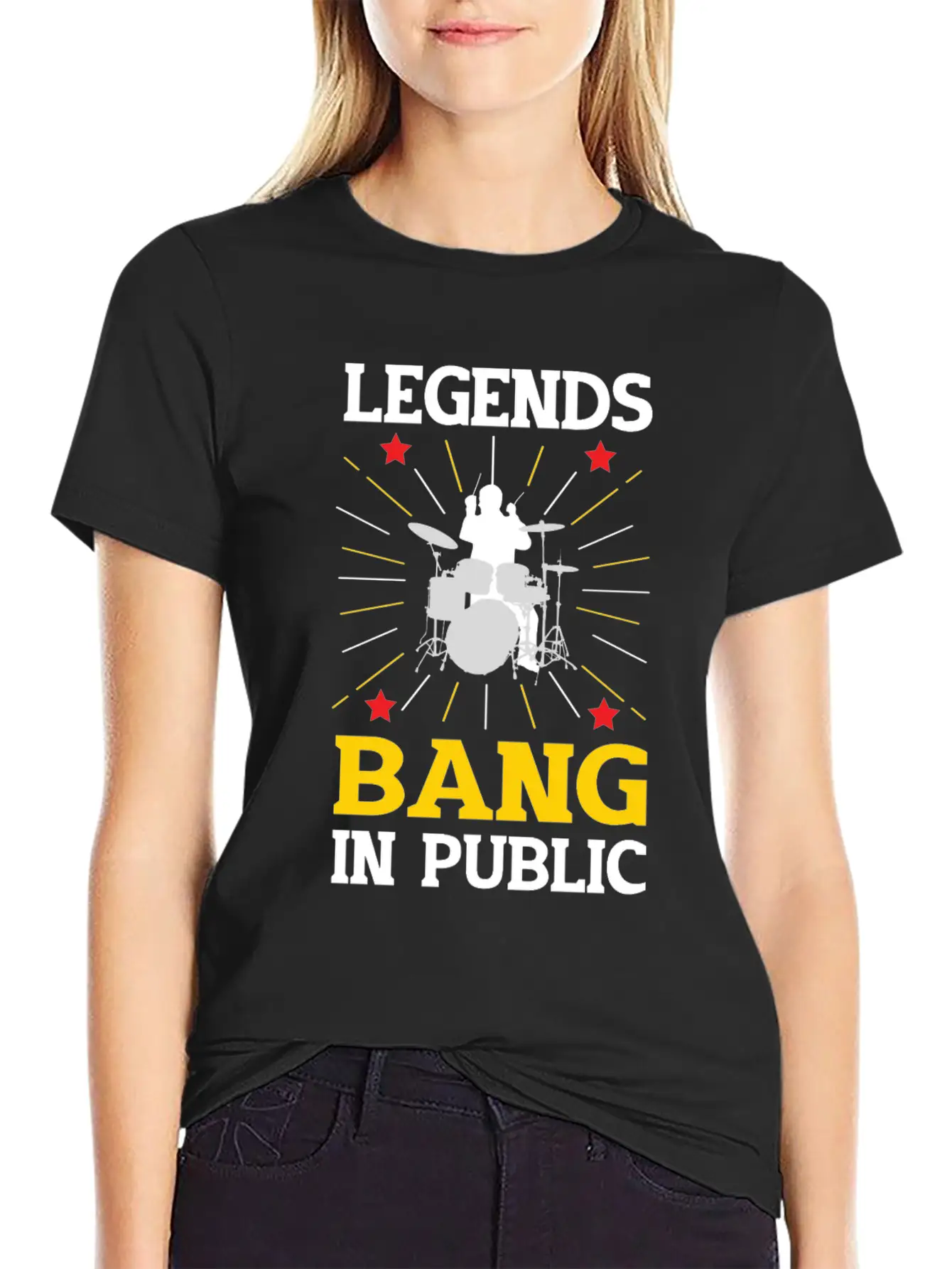Drummer Drumming Drums Drumset Gift Drum Drumset Casual Graphic T-Shirt – Simple And Comfortable Daily Wear