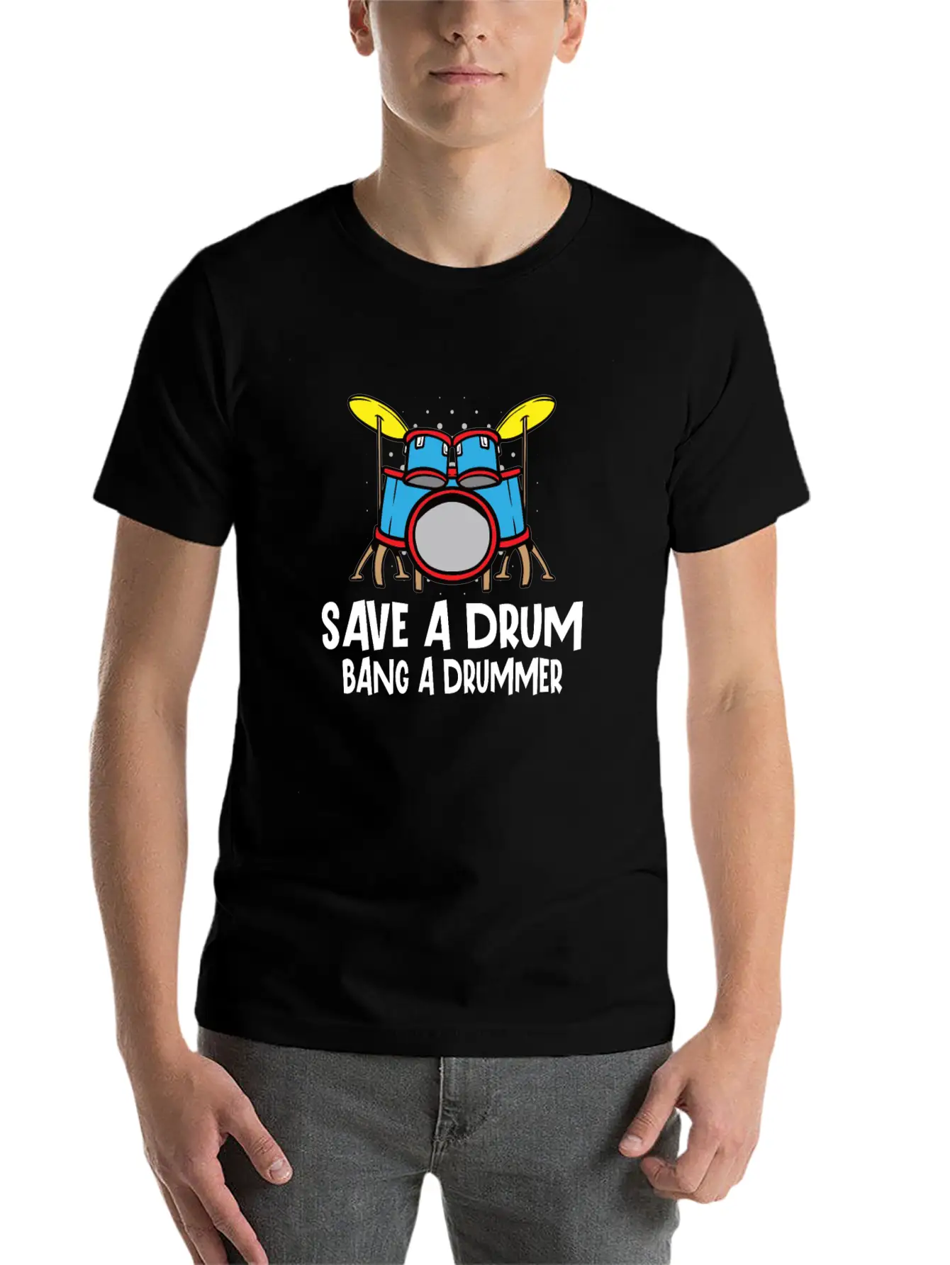 Drummer Drums Music Drum Set Drumming Essential Cotton Tee For Daily Outfits – Unisex Style