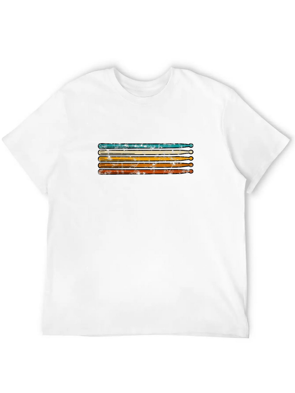 Drummer Drumsticks Drum Sticks Retro - Percussion Breathable Soft Cotton T-Shirt – Timeless Casual Look