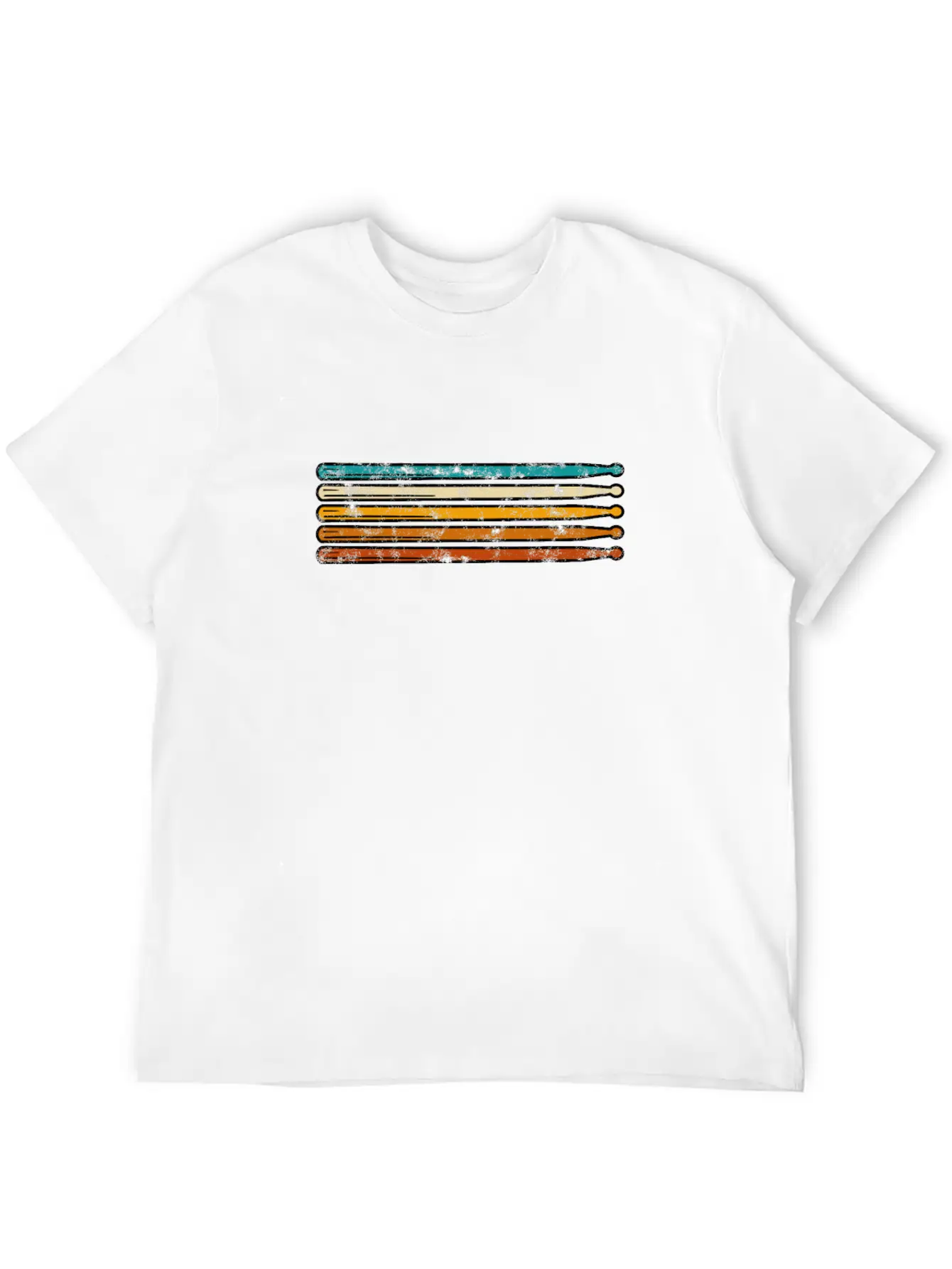 Drummer Drumsticks Drum Sticks Retro - Percussion Breathable Soft Cotton T-Shirt – Timeless Casual Look