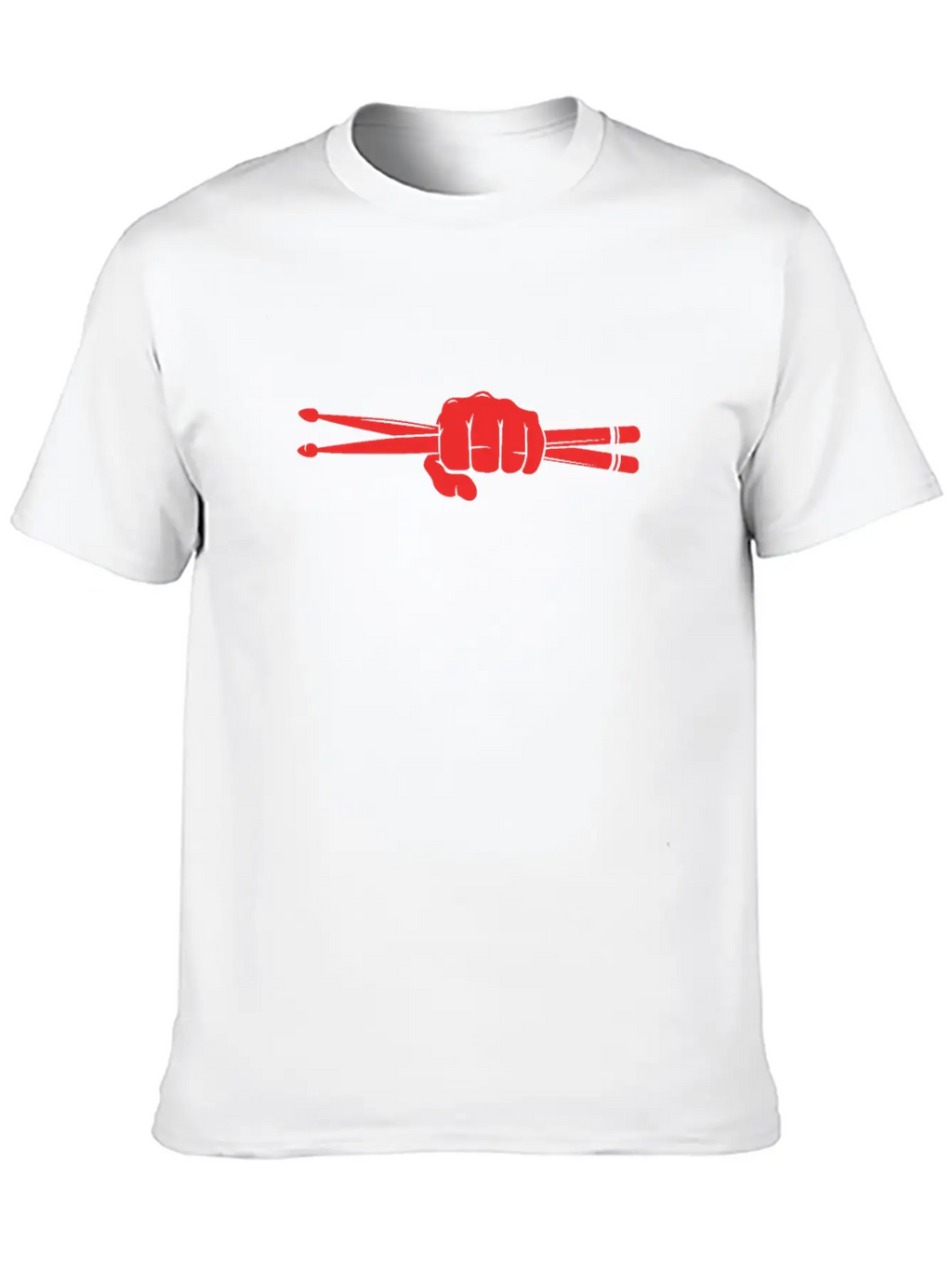 Drummer Fist Drumsticks Unisex Casual T-Shirt – Clean Design For Daily Comfort